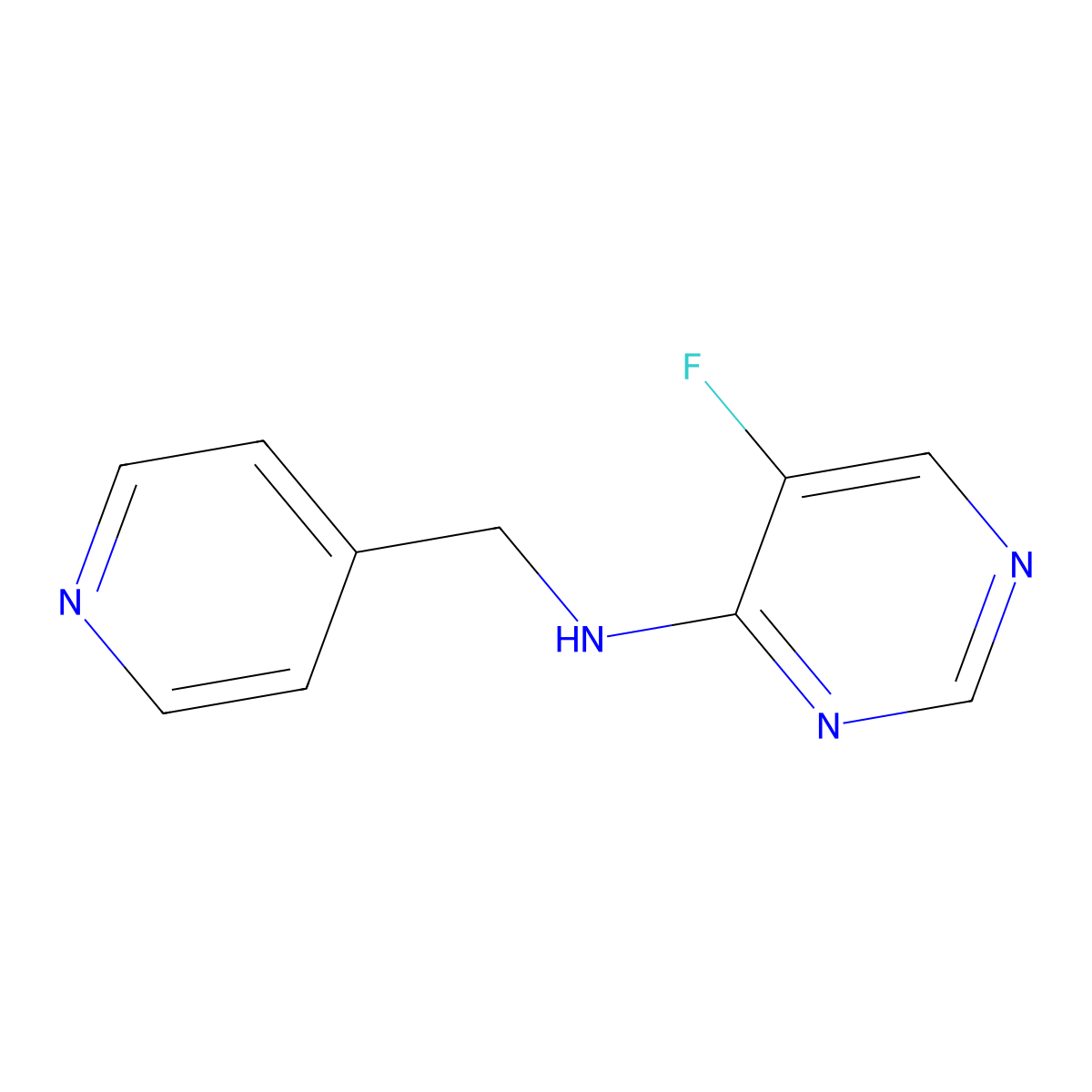 5-Fluoro-n-[(pyridin-4-yl)methyl]pyrimidin-4-amine molecular structure, CAS 2327225-51-2