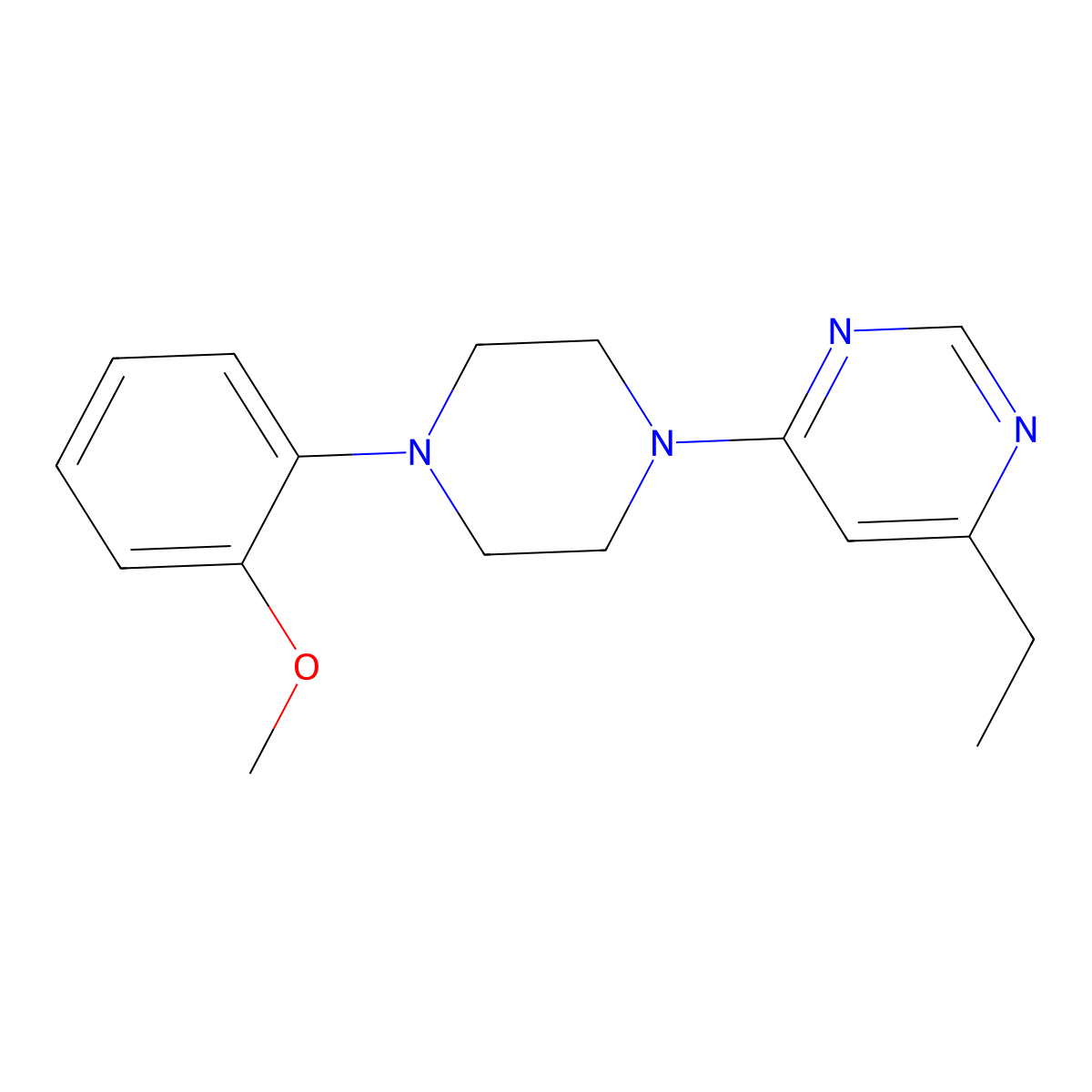 4-Ethyl-6-[4-(2-methoxyphenyl)piperazin-1-yl]pyrimidine molecular structure, CAS 2327226-91-3