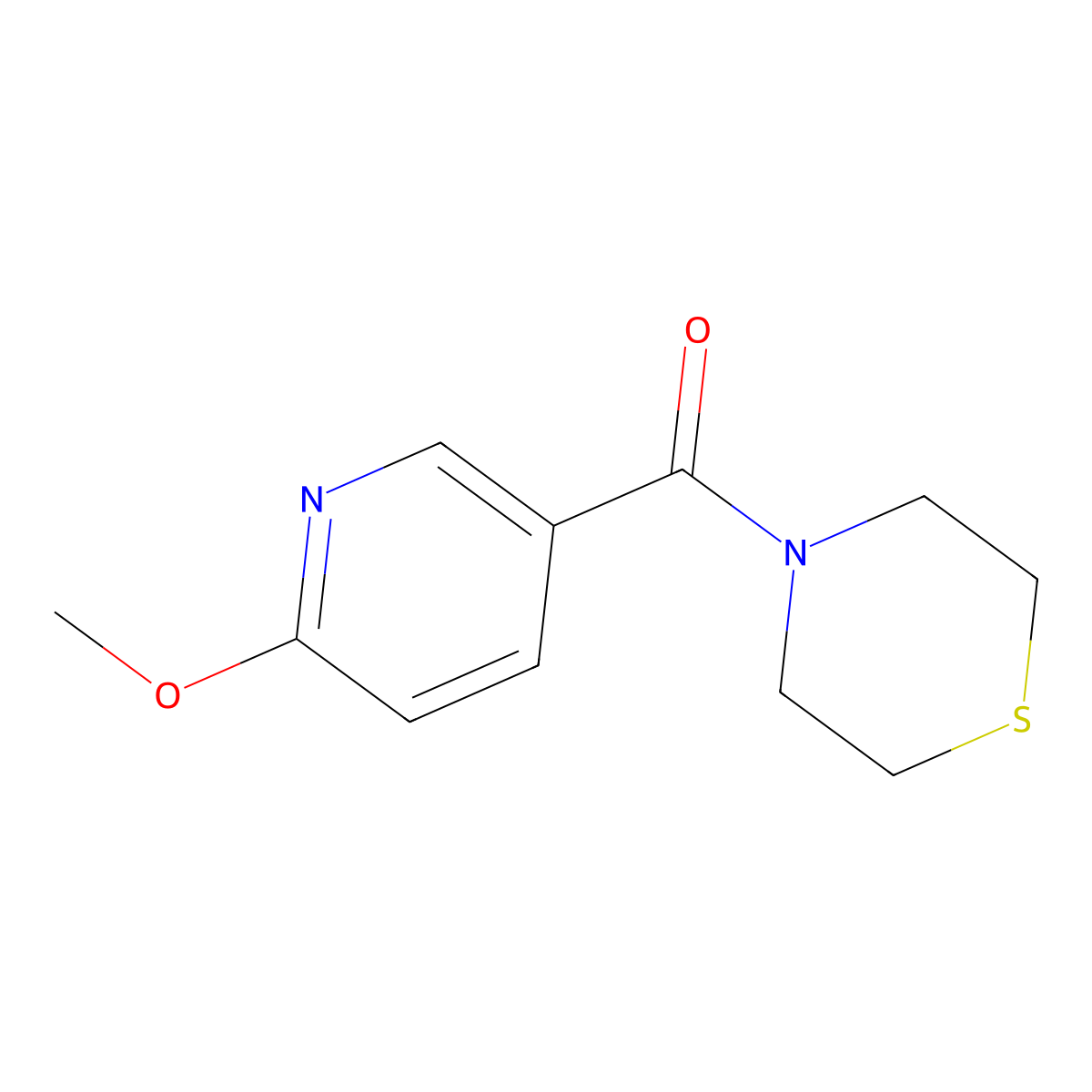 4-(6-Methoxypyridine-3-carbonyl)thiomorpholine molecular structure, CAS 2327230-03-3