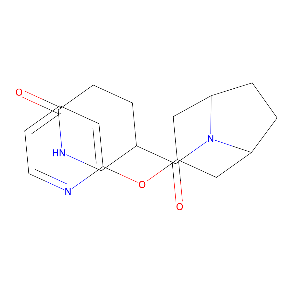 5-[3-(Pyridin-2-yloxy)-8-azabicyclo[3.2.1]octane-8-carbonyl]piperidin-2-one molecular structure, CAS 2327230-53-3