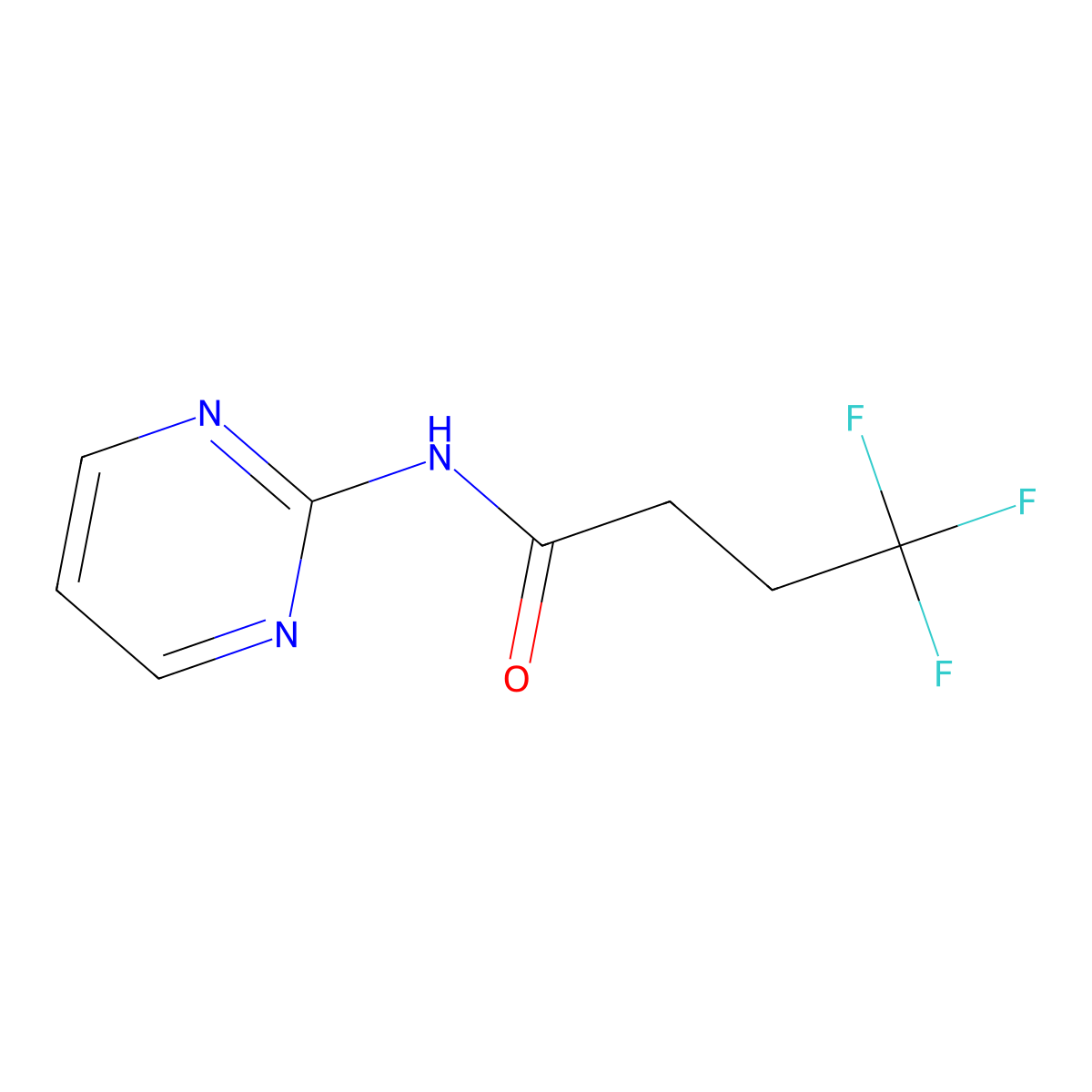 4,4,4-trifluoro-N-(pyrimidin-2-yl)butanamide molecular structure, CAS 2327232-87-9
