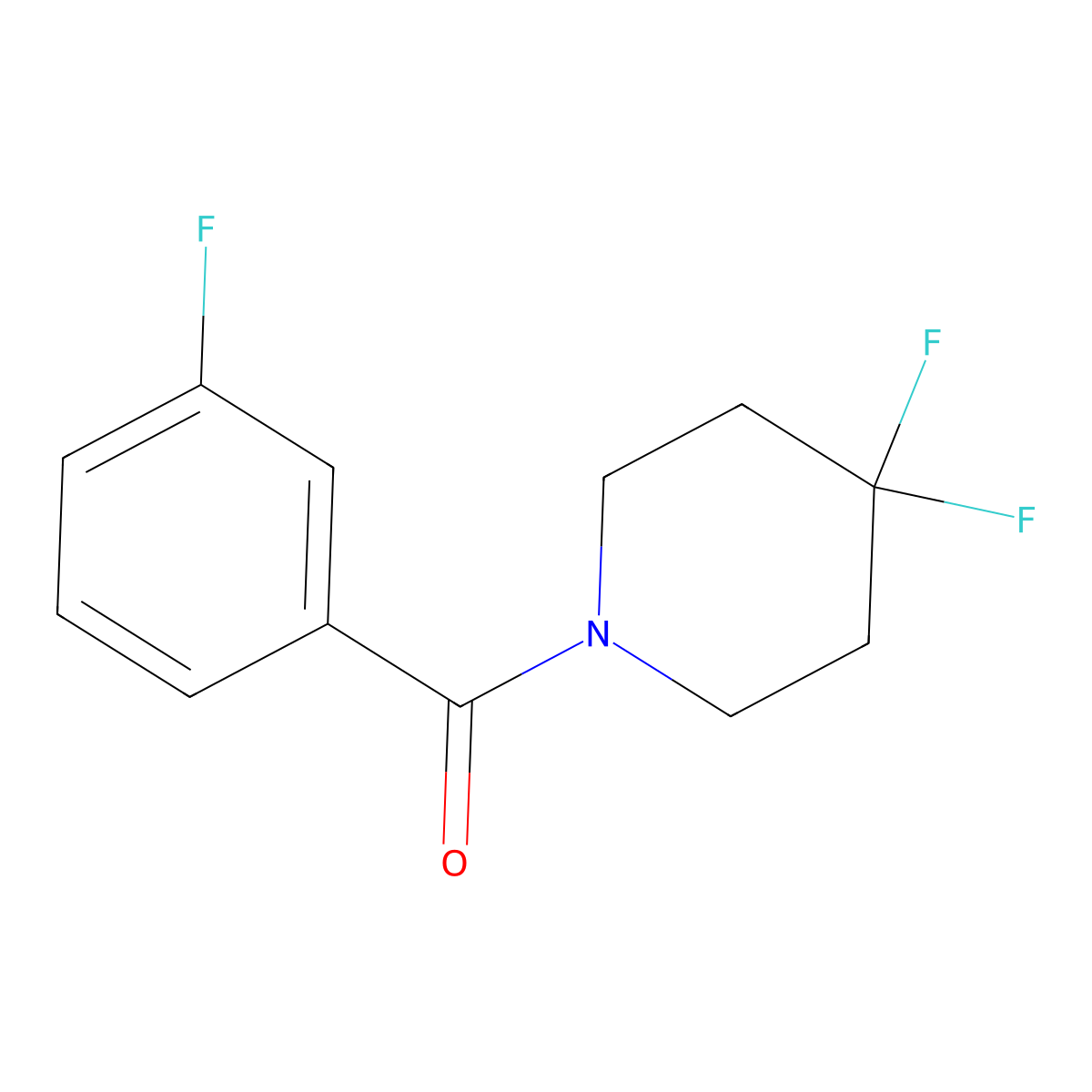 4,4-Difluoro-1-(3-fluorobenzoyl)piperidine molecular structure, CAS 2327240-67-3