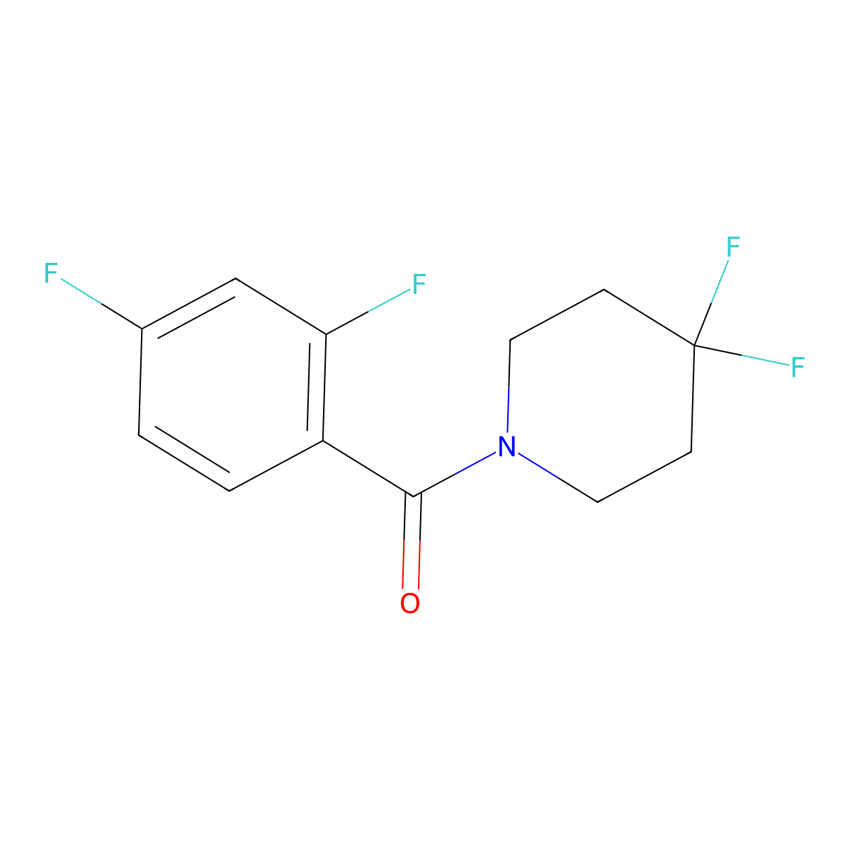 1-(2,4-Difluorobenzoyl)-4,4-difluoropiperidine molecular structure, CAS 2327240-70-8