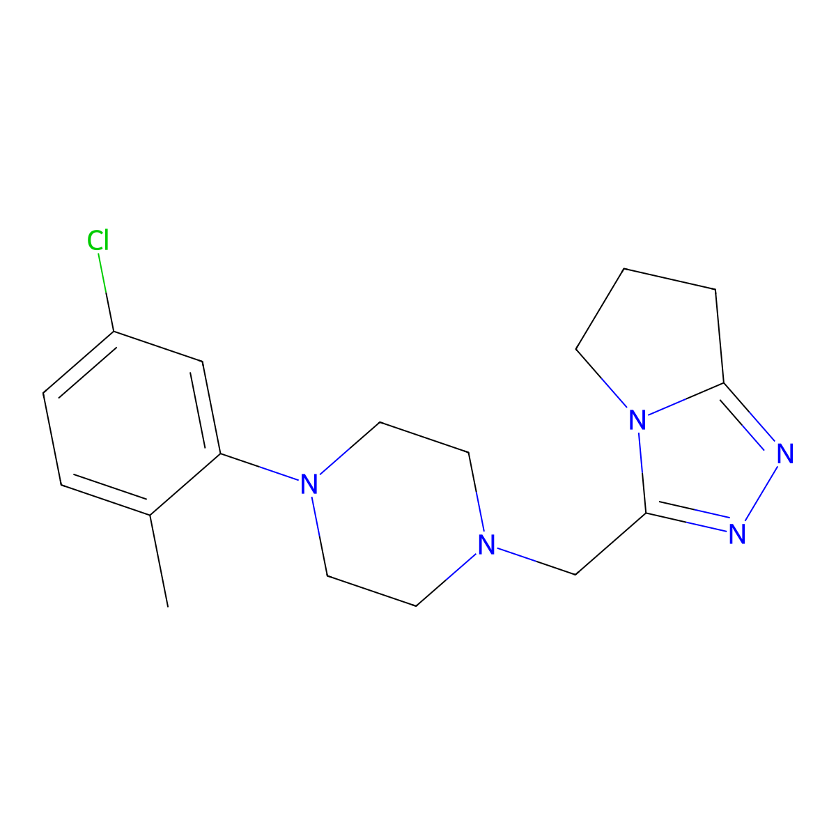 1-(5-chloro-2-methylphenyl)-4-({5H,6H,7H-pyrrolo[2,1-c][1,2,4]triazol-3-yl}methyl)piperazine molecular structure, CAS 2327243-39-8
