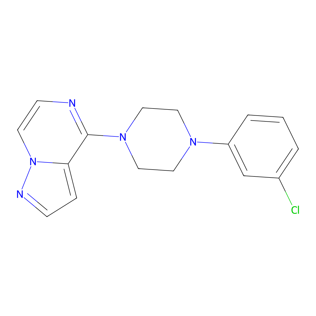 1-(3-Chlorophenyl)-4-{pyrazolo[1,5-a]pyrazin-4-yl}piperazine molecular structure, CAS 2327250-50-8