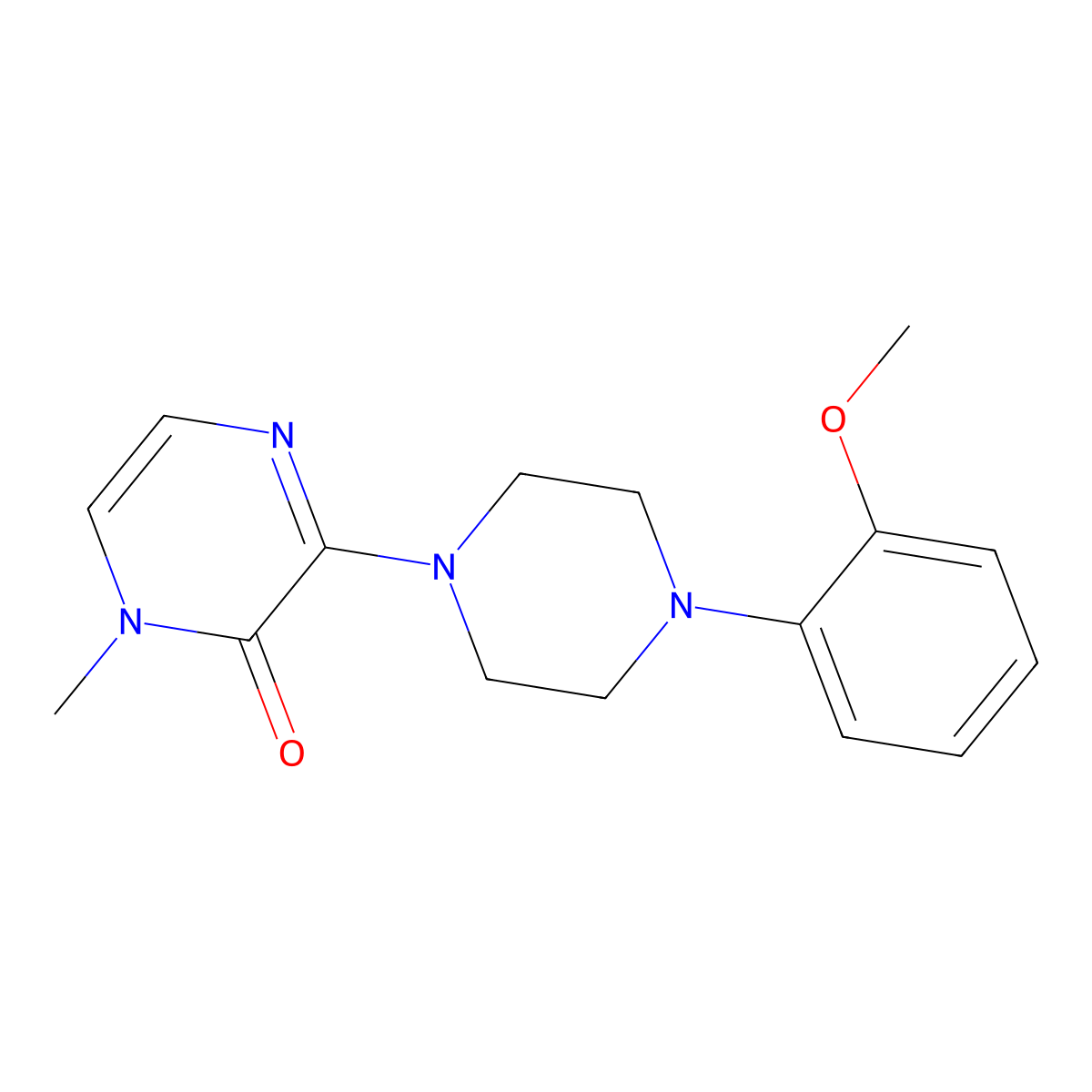 3-[4-(2-Methoxyphenyl)piperazin-1-yl]-1-methyl-1,2-dihydropyrazin-2-one molecular structure, CAS 2327263-57-8