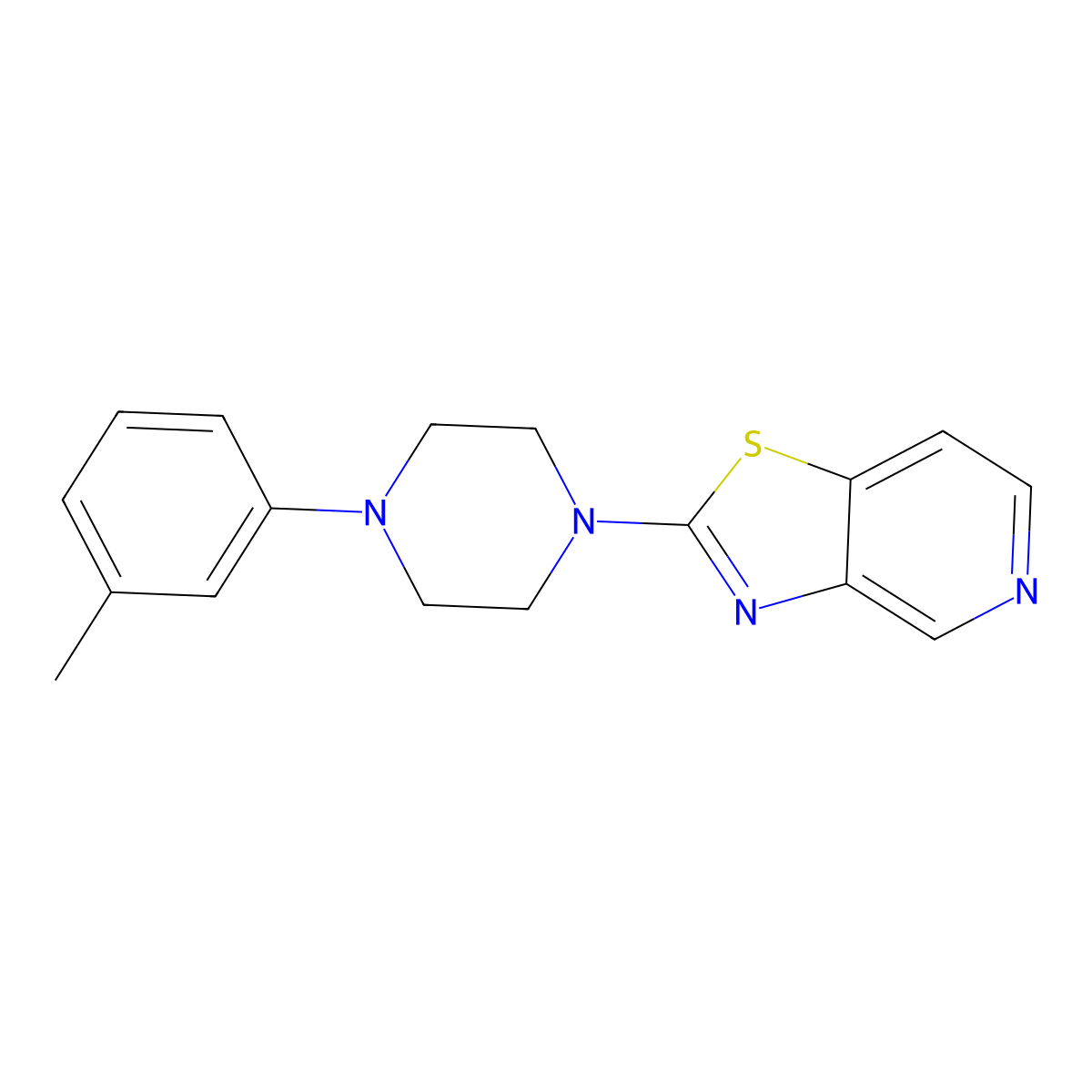 1-(3-Methylphenyl)-4-{[1,3]thiazolo[4,5-c]pyridin-2-yl}piperazine molecular structure, CAS 2327275-62-5