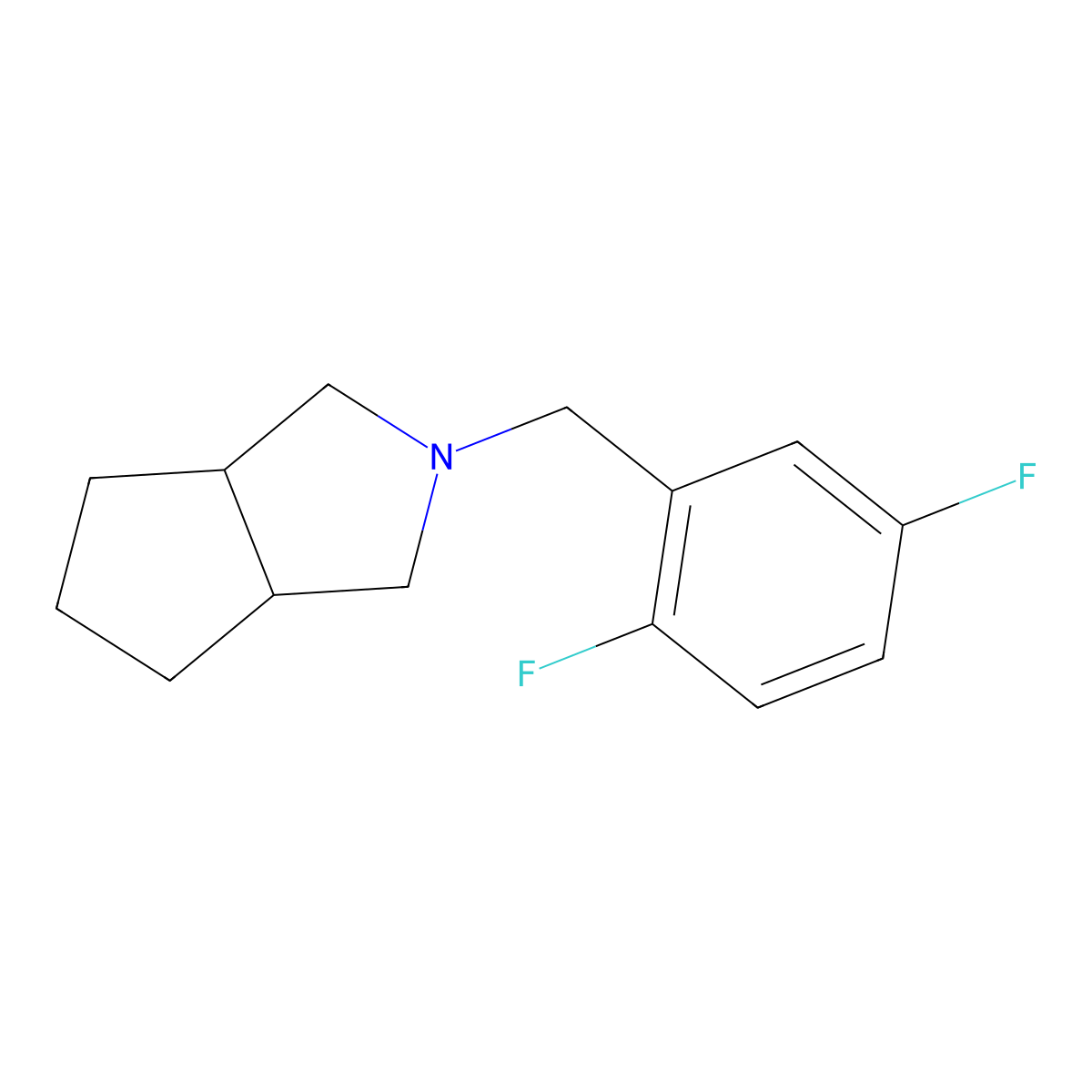 2-[(2,5-Difluorophenyl)methyl]-octahydrocyclopenta[c]pyrrole molecular structure, CAS 2327277-37-0