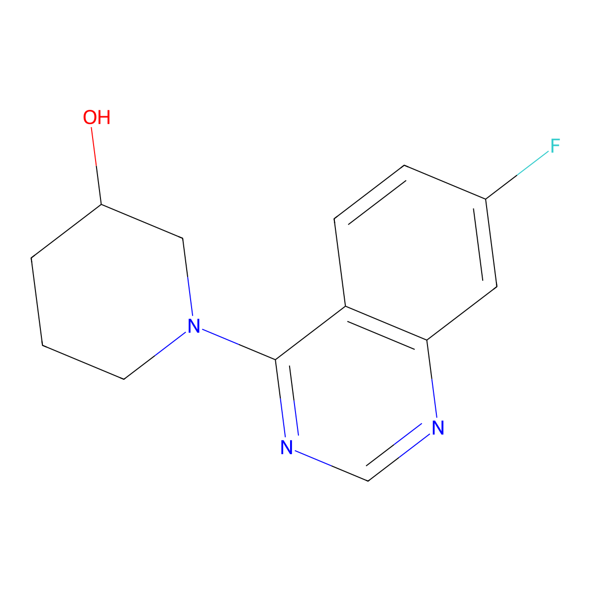 1-(7-Fluoroquinazolin-4-yl)piperidin-3-ol molecular structure, CAS 2327303-89-7