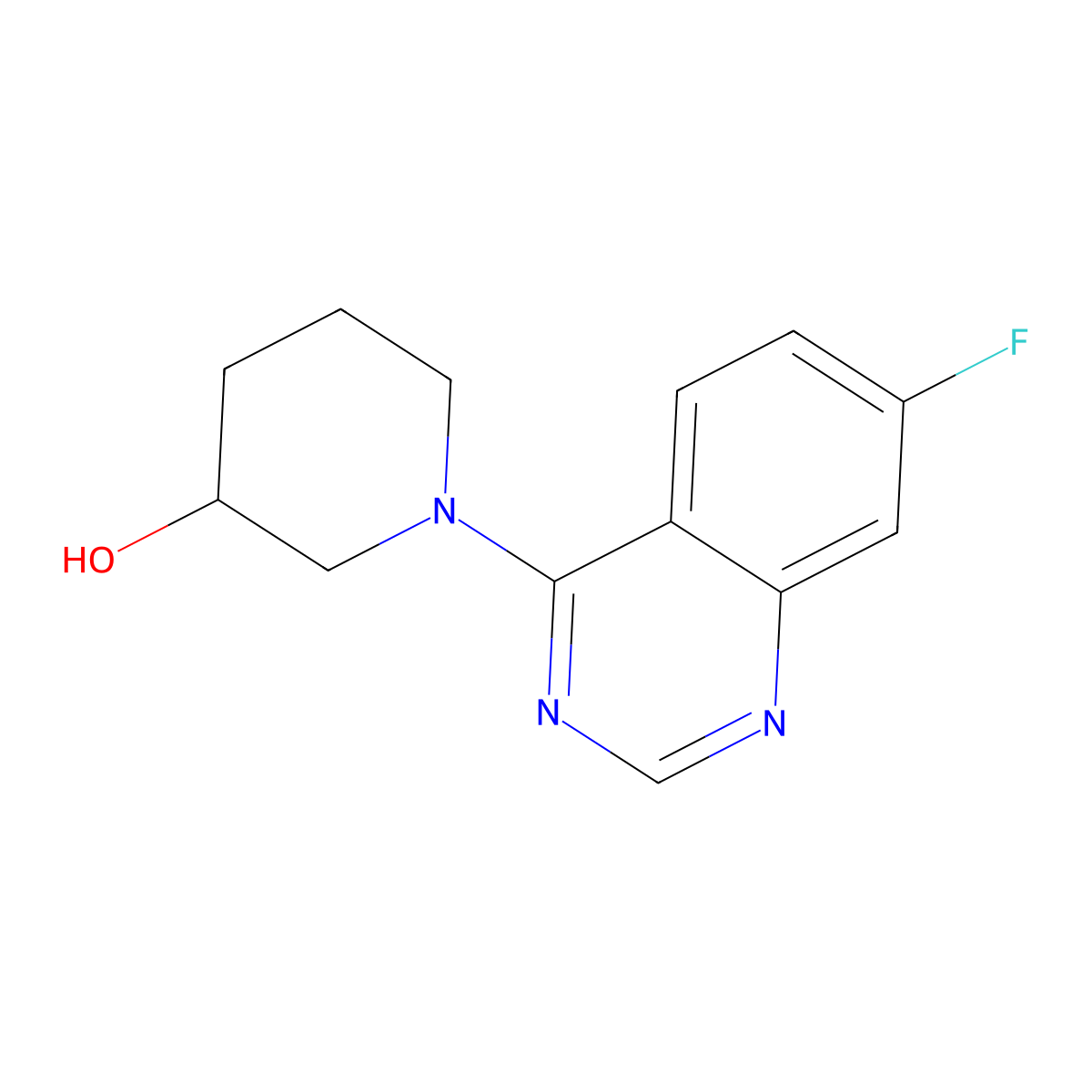 1-(7-Fluoroquinazolin-4-yl)piperidin-3-ol molecular structure, CAS 2327303-89-7
