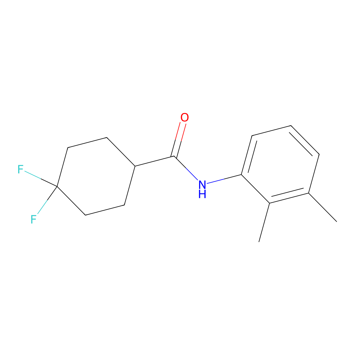 N-(2,3-dimethylphenyl)-4,4-difluorocyclohexane-1-carboxamide molecular structure, CAS 2327311-06-6