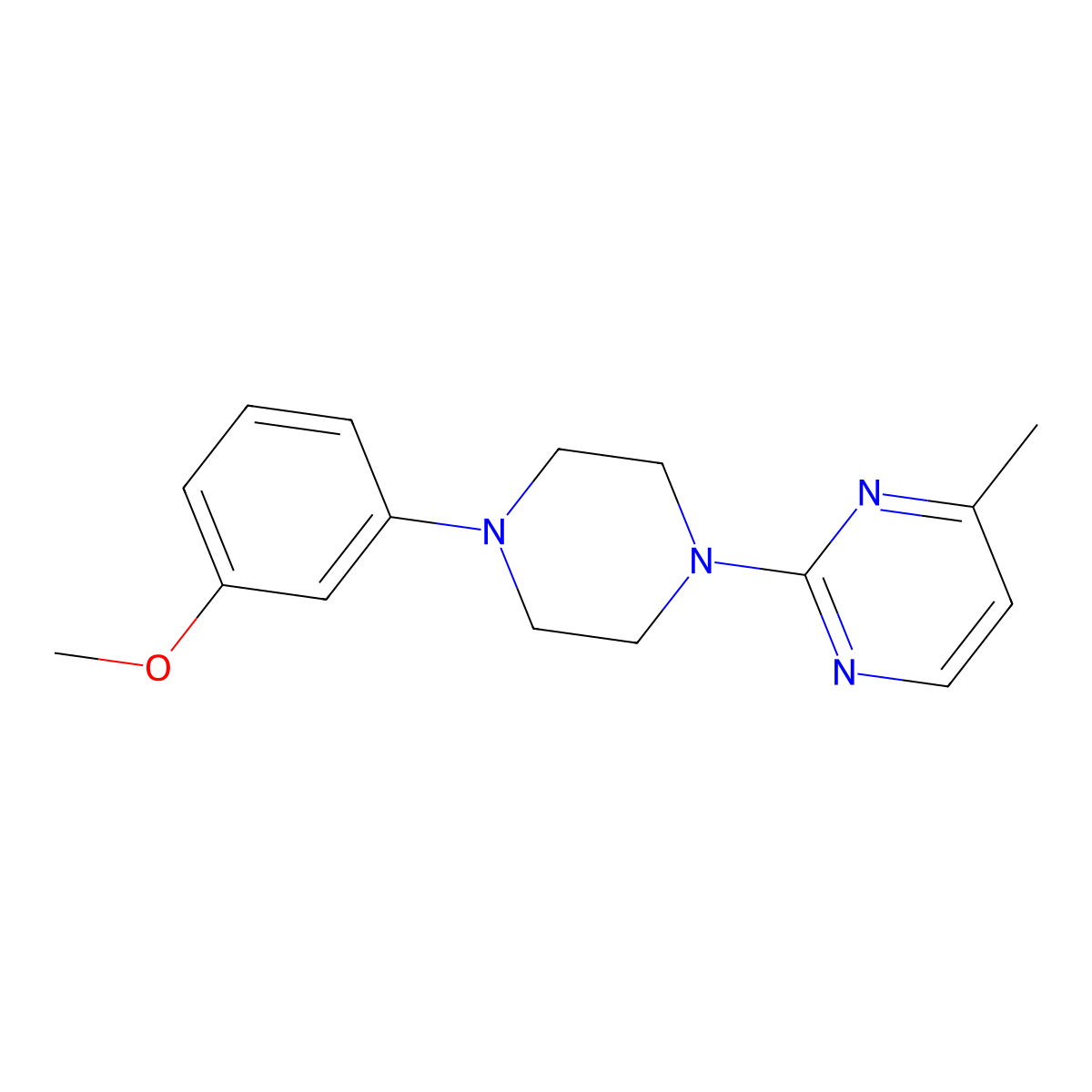 2-[4-(3-Methoxyphenyl)piperazin-1-yl]-4-methylpyrimidine molecular structure, CAS 2327319-92-4