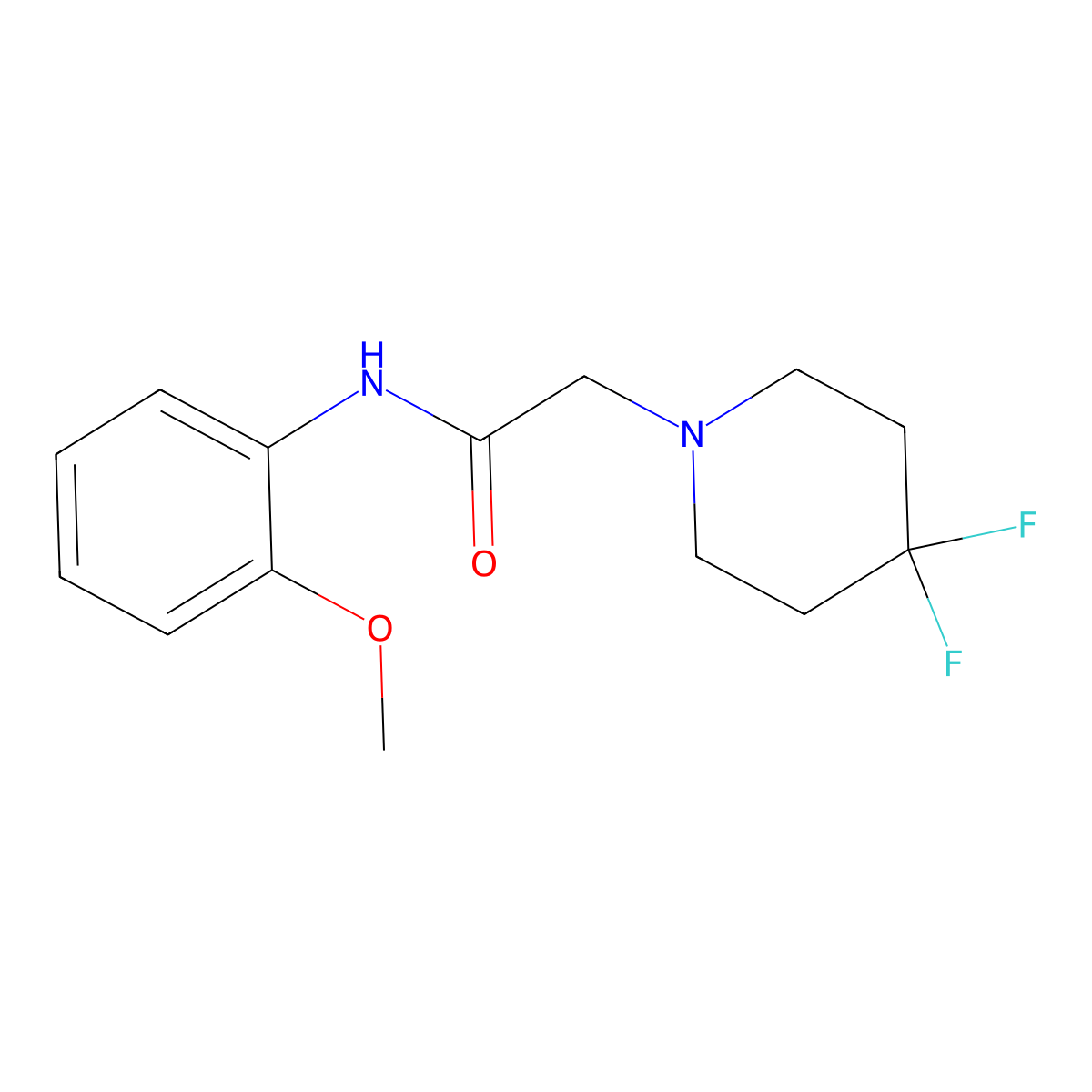 2-(4,4-difluoropiperidin-1-yl)-N-(2-methoxyphenyl)acetamide molecular structure, CAS 2327321-64-0