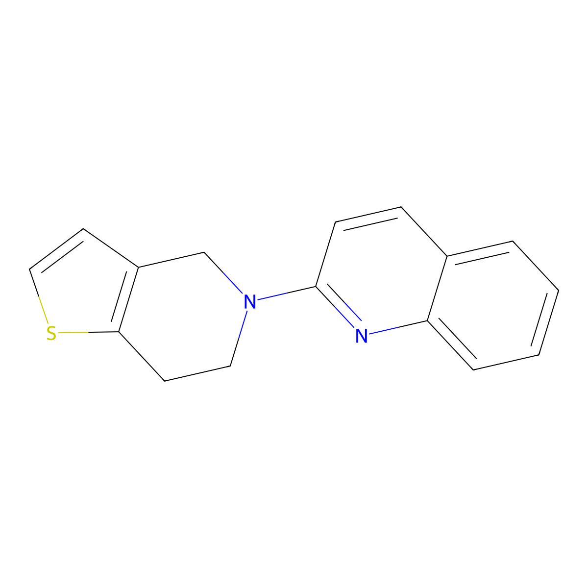 2-{4H,5H,6H,7H-thieno[3,2-c]pyridin-5-yl}quinoline molecular structure, CAS 2327322-34-7