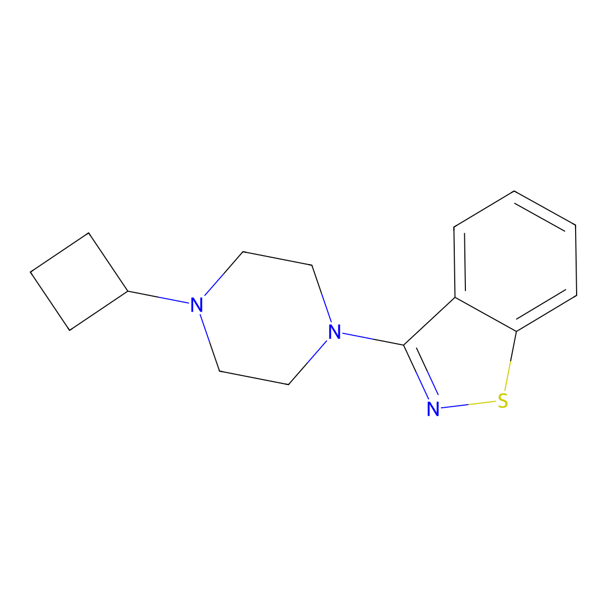 3-(4-Cyclobutylpiperazin-1-yl)-1,2-benzothiazole molecular structure, CAS 2327327-42-2