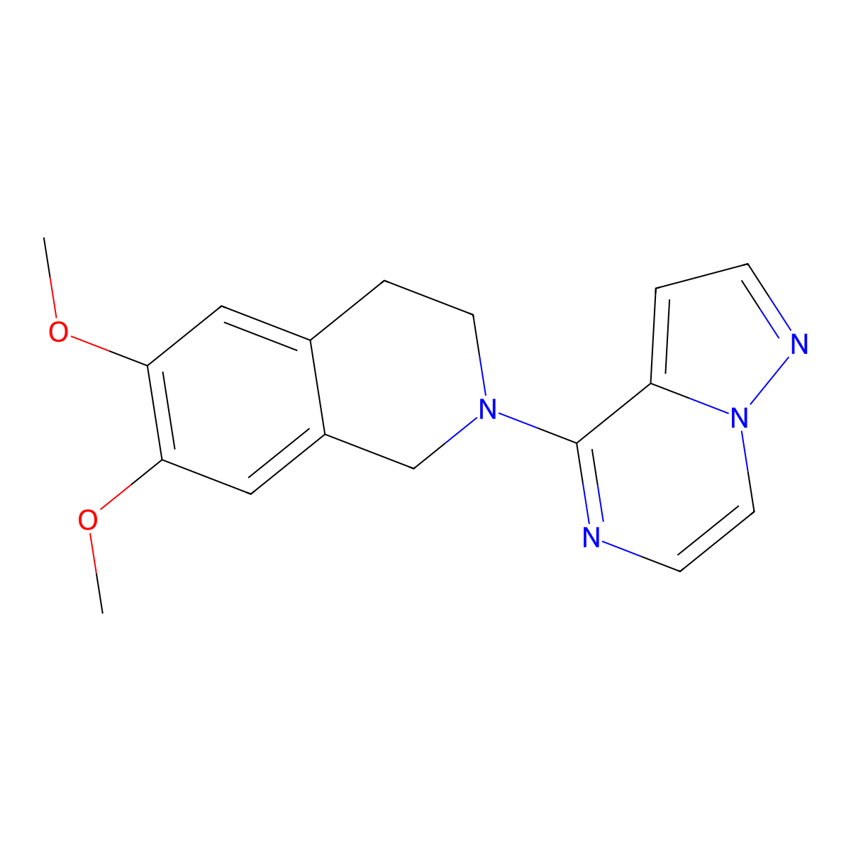 6,7-Dimethoxy-2-{pyrazolo[1,5-a]pyrazin-4-yl}-1,2,3,4-tetrahydroisoquinoline molecular structure, CAS 2327328-61-8