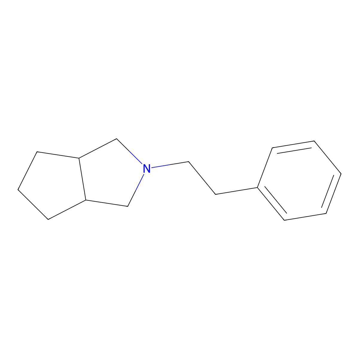 2-(2-Phenylethyl)-octahydrocyclopenta[c]pyrrole molecular structure, CAS 2327332-68-1