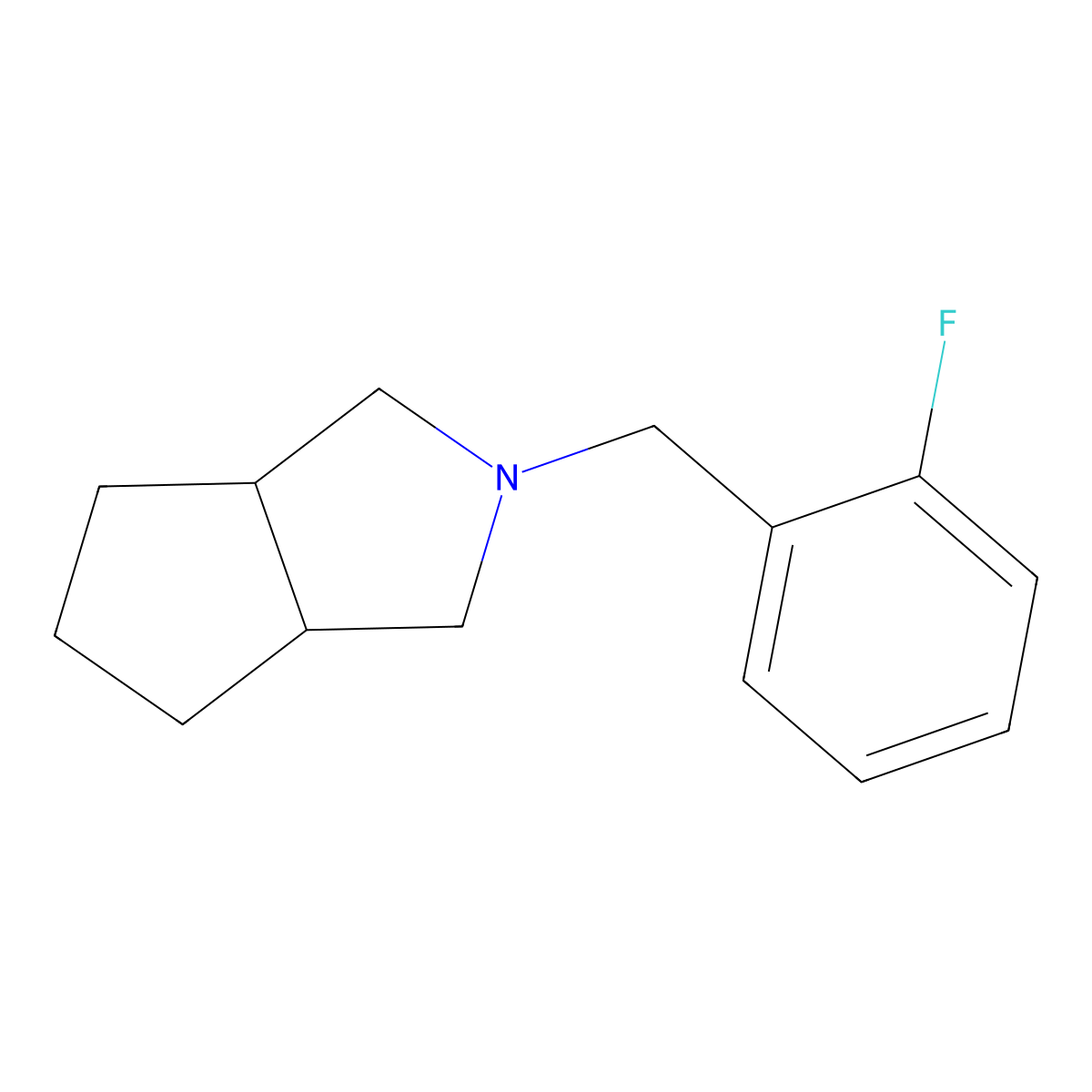 2-[(2-Fluorophenyl)methyl]-octahydrocyclopenta[c]pyrrole molecular structure, CAS 2327338-98-5