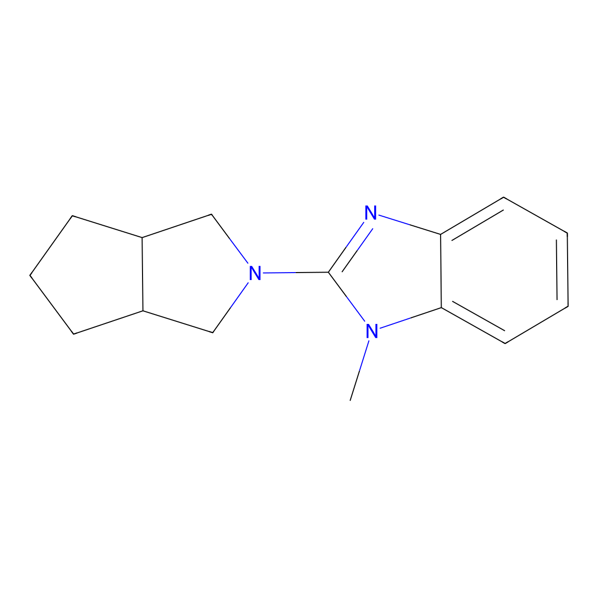 1-methyl-2-{octahydrocyclopenta[c]pyrrol-2-yl}-1H-1,3-benzodiazole molecular structure, CAS 2327350-12-7
