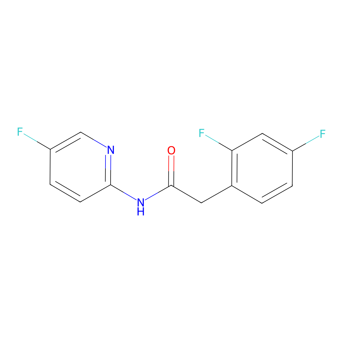 2-(2,4-difluorophenyl)-N-(5-fluoropyridin-2-yl)acetamide molecular structure, CAS 2327357-53-7
