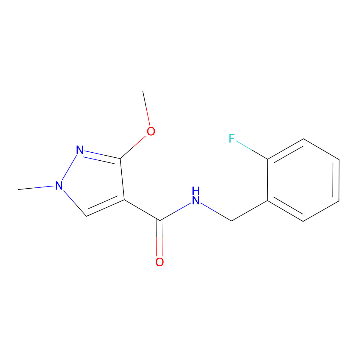 N-[(2-fluorophenyl)methyl]-3-methoxy-1-methyl-1H-pyrazole-4-carboxamide molecular structure, CAS 2327369-86-6