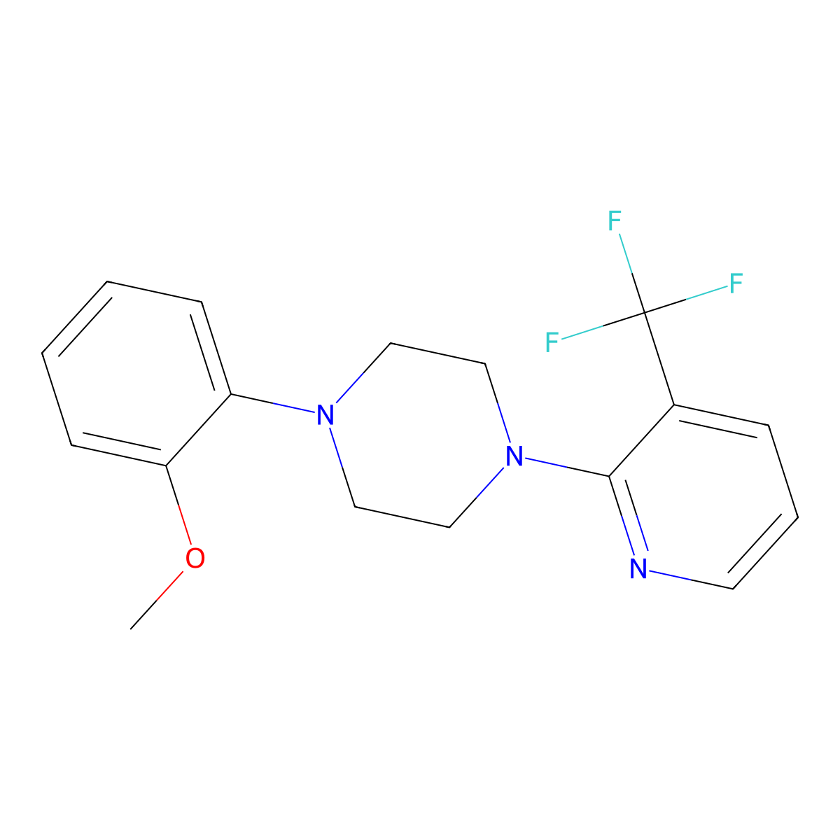 1-(2-Methoxyphenyl)-4-[3-(trifluoromethyl)pyridin-2-yl]piperazine molecular structure, CAS 2327370-29-4