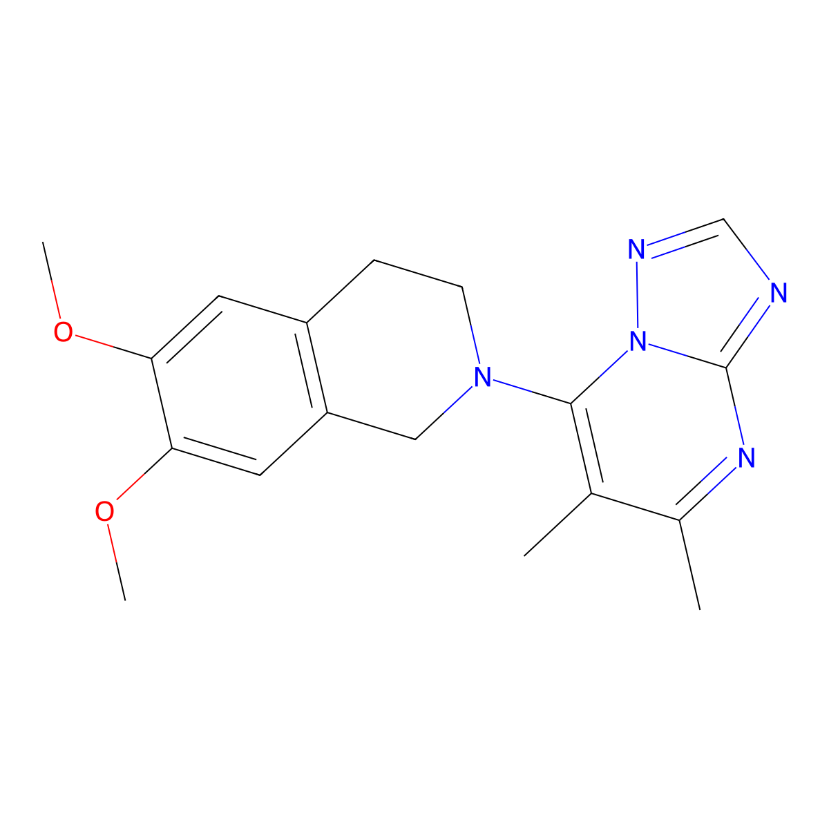 2-{5,6-Dimethyl-[1,2,4]triazolo[1,5-a]pyrimidin-7-yl}-6,7-dimethoxy-1,2,3,4-tetrahydroisoquinoline molecular structure, CAS 2327387-85-7