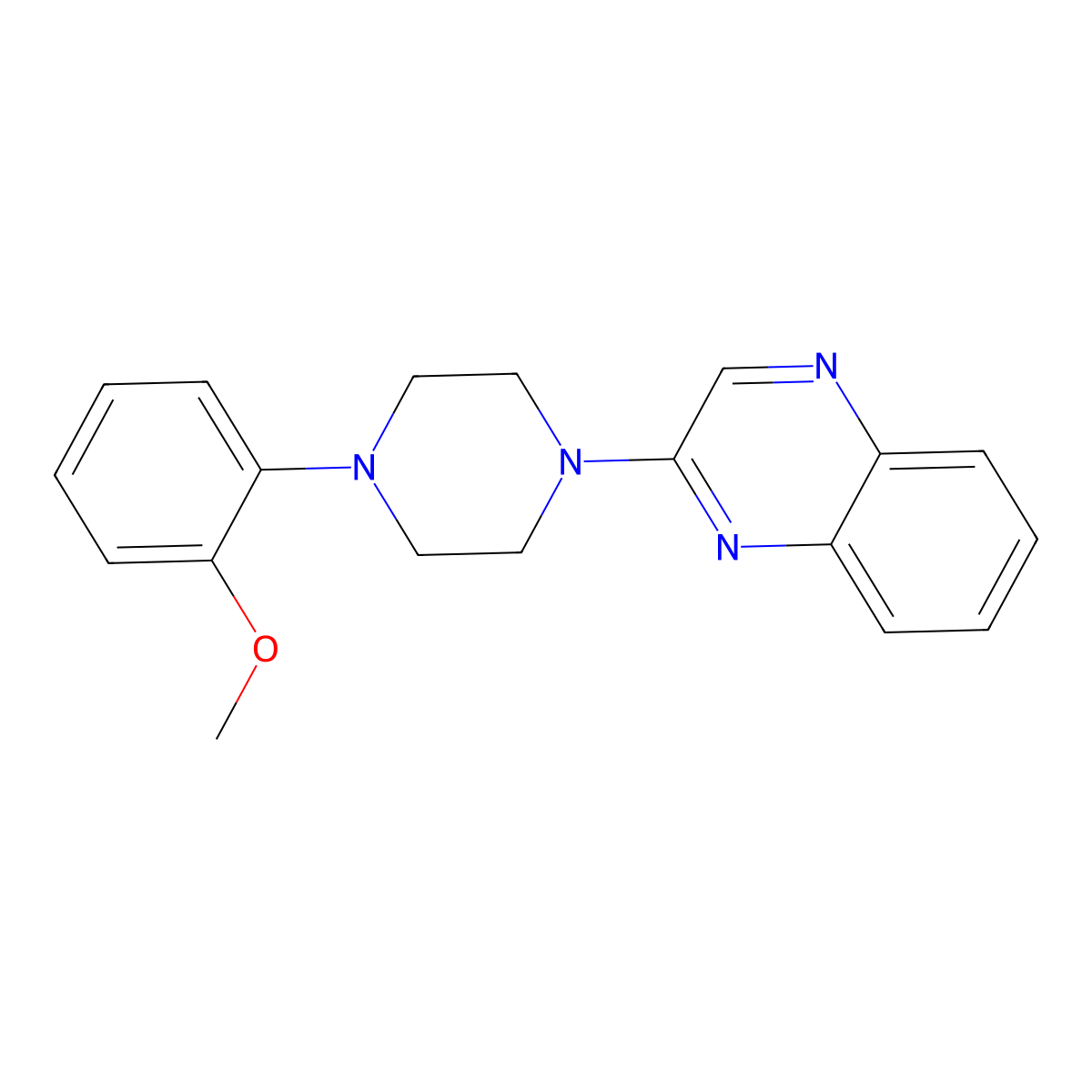 2-[4-(2-Methoxyphenyl)piperazin-1-yl]quinoxaline molecular structure, CAS 2327404-98-6