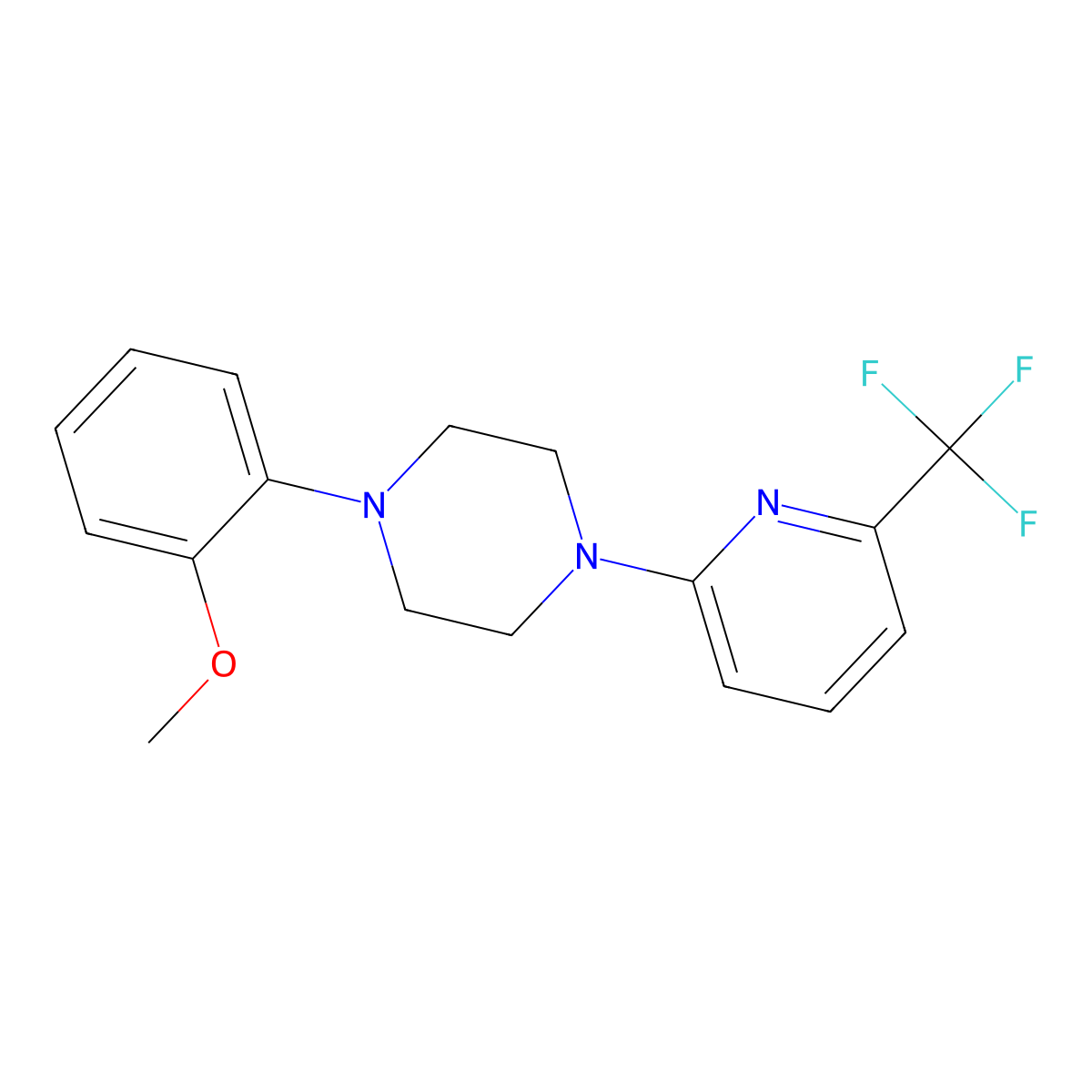 1-(2-Methoxyphenyl)-4-[6-(trifluoromethyl)pyridin-2-yl]piperazine molecular structure, CAS 2327415-38-1