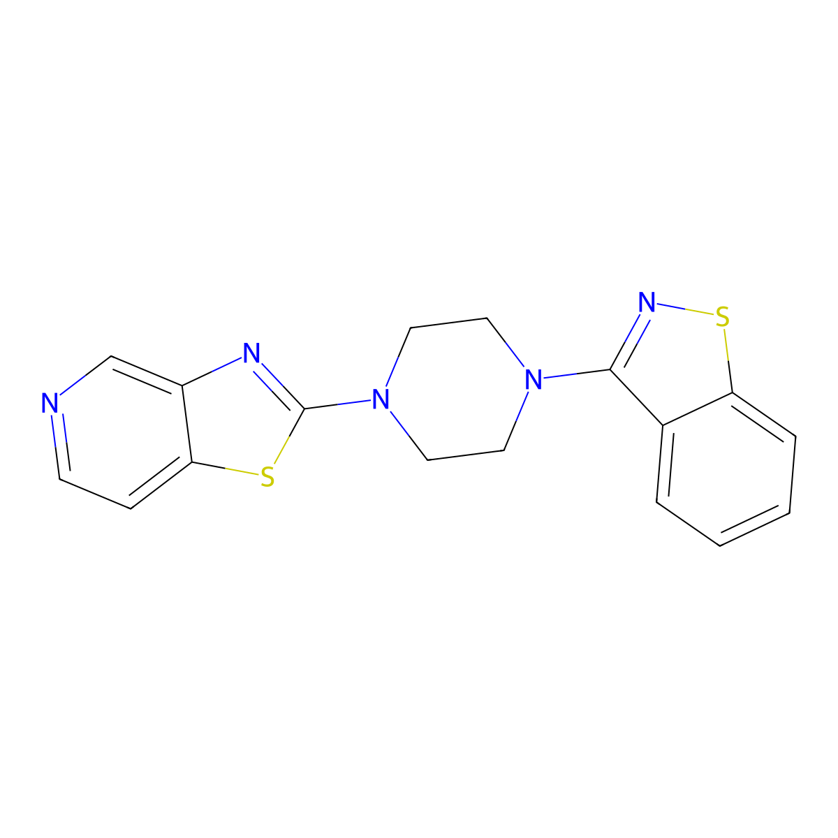 3-(4-{[1,3]Thiazolo[4,5-c]pyridin-2-yl}piperazin-1-yl)-1,2-benzothiazole molecular structure, CAS 2327417-36-5