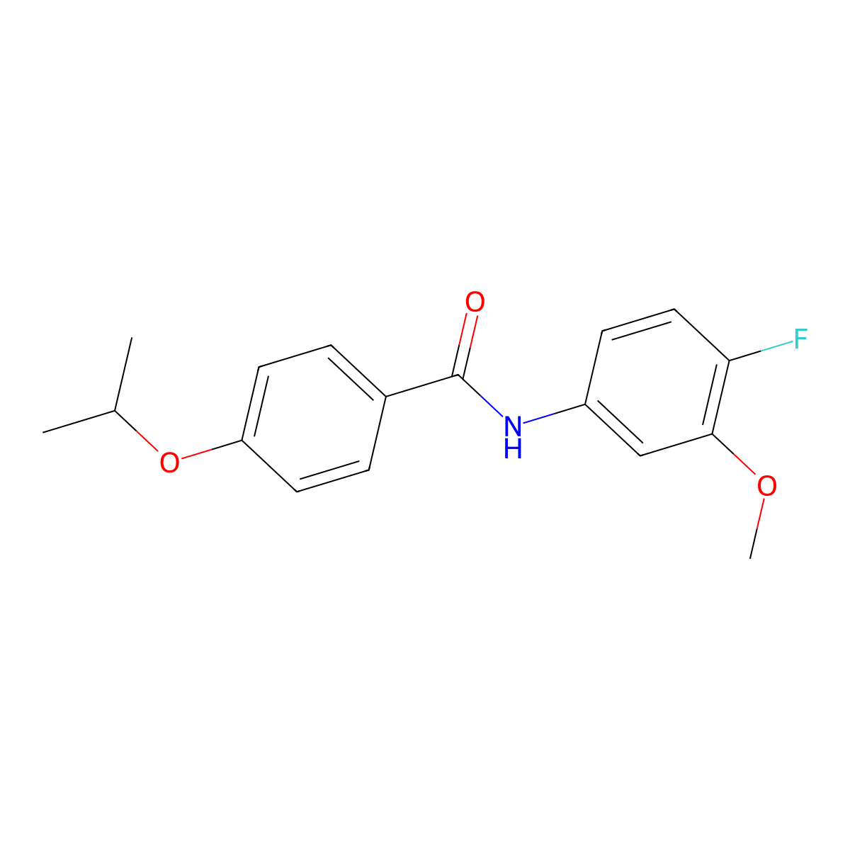 N-(4-fluoro-3-methoxyphenyl)-4-(propan-2-yloxy)benzamide molecular structure, CAS 2327418-11-9