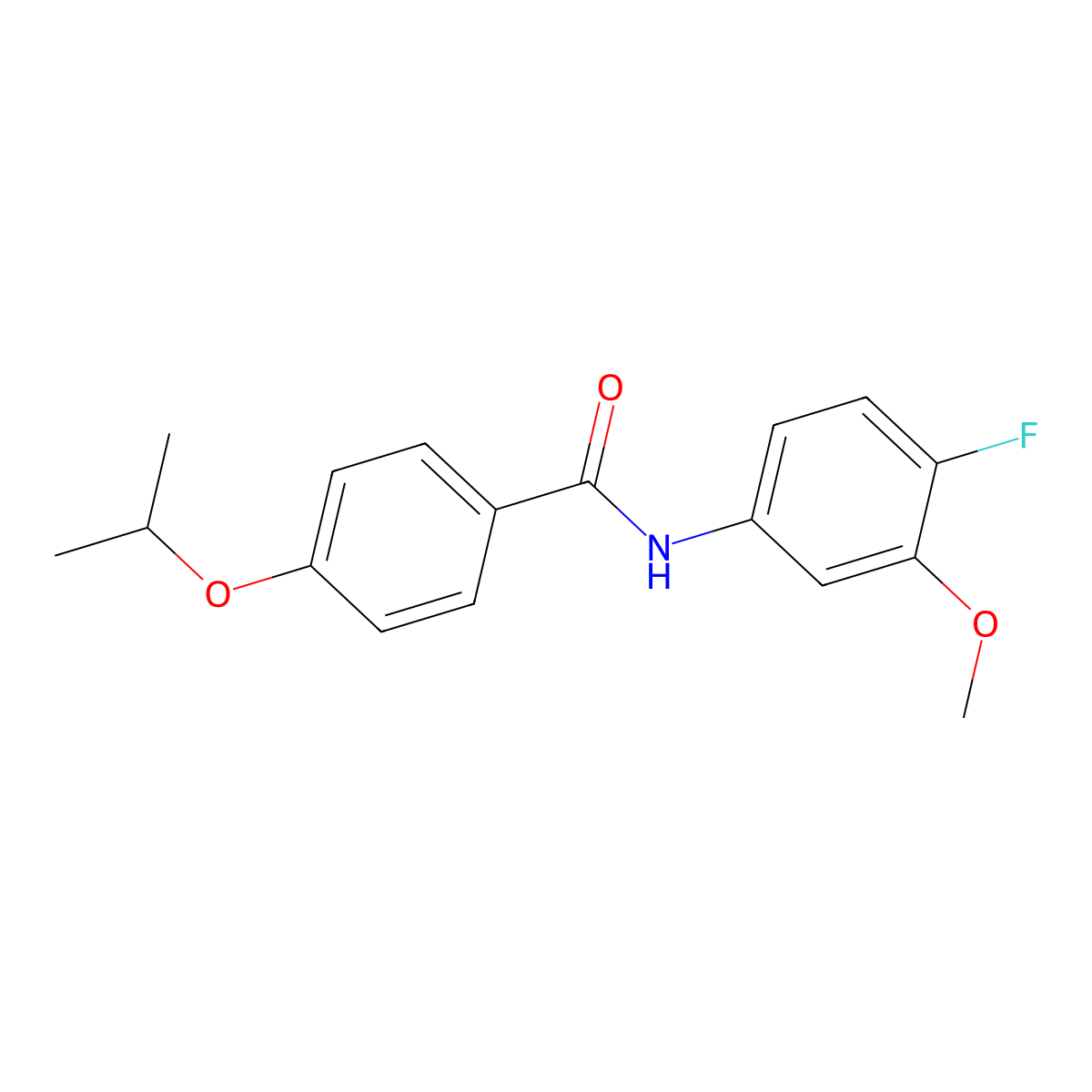 N-(4-fluoro-3-methoxyphenyl)-4-(propan-2-yloxy)benzamide molecular structure, CAS 2327418-11-9