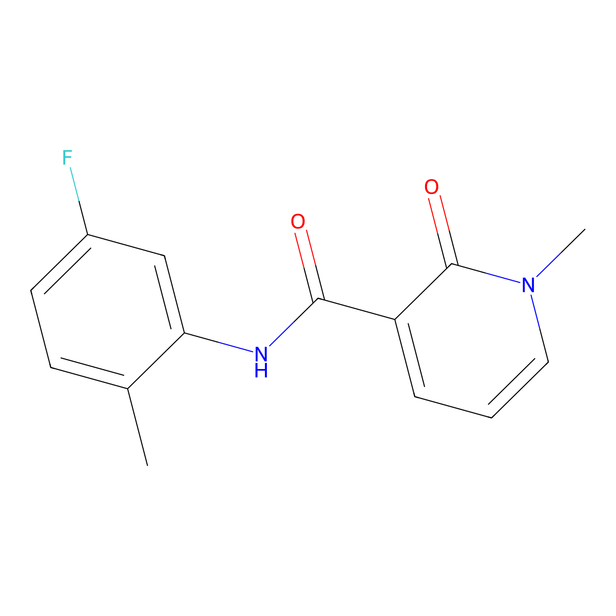 N-(5-fluoro-2-methylphenyl)-1-methyl-2-oxo-1,2-dihydropyridine-3-carboxamide molecular structure, CAS 2327425-57-8