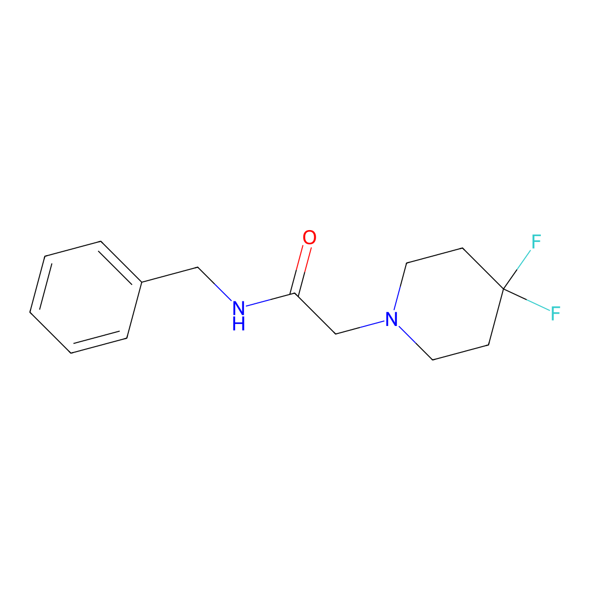N-benzyl-2-(4,4-difluoropiperidin-1-yl)acetamide molecular structure, CAS 2327442-40-8