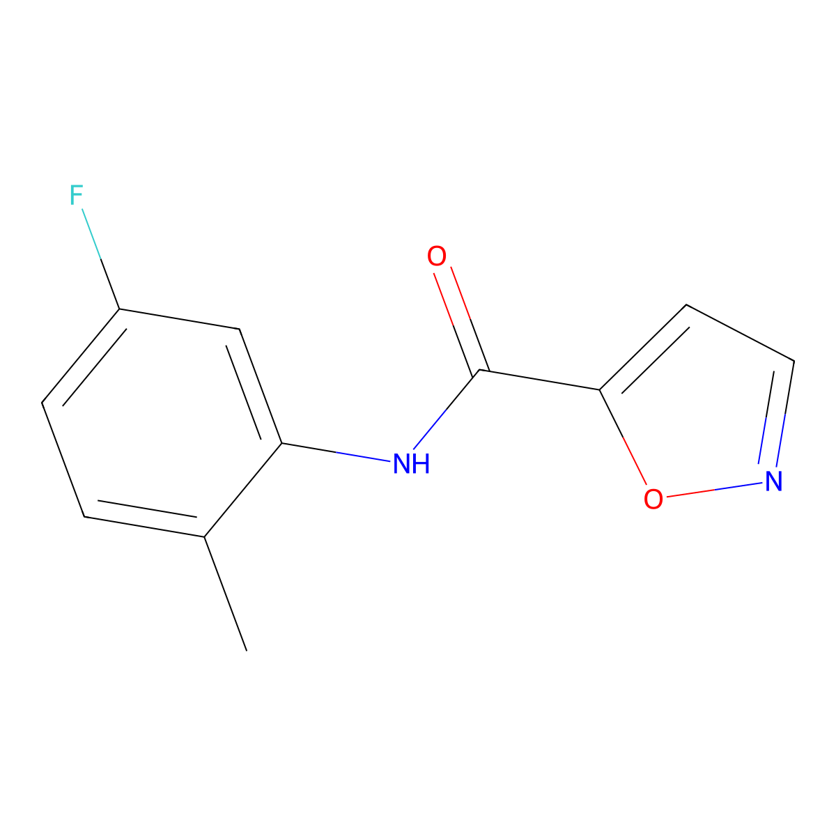 N-(5-fluoro-2-methylphenyl)-1,2-oxazole-5-carboxamide molecular structure, CAS 2327443-71-8