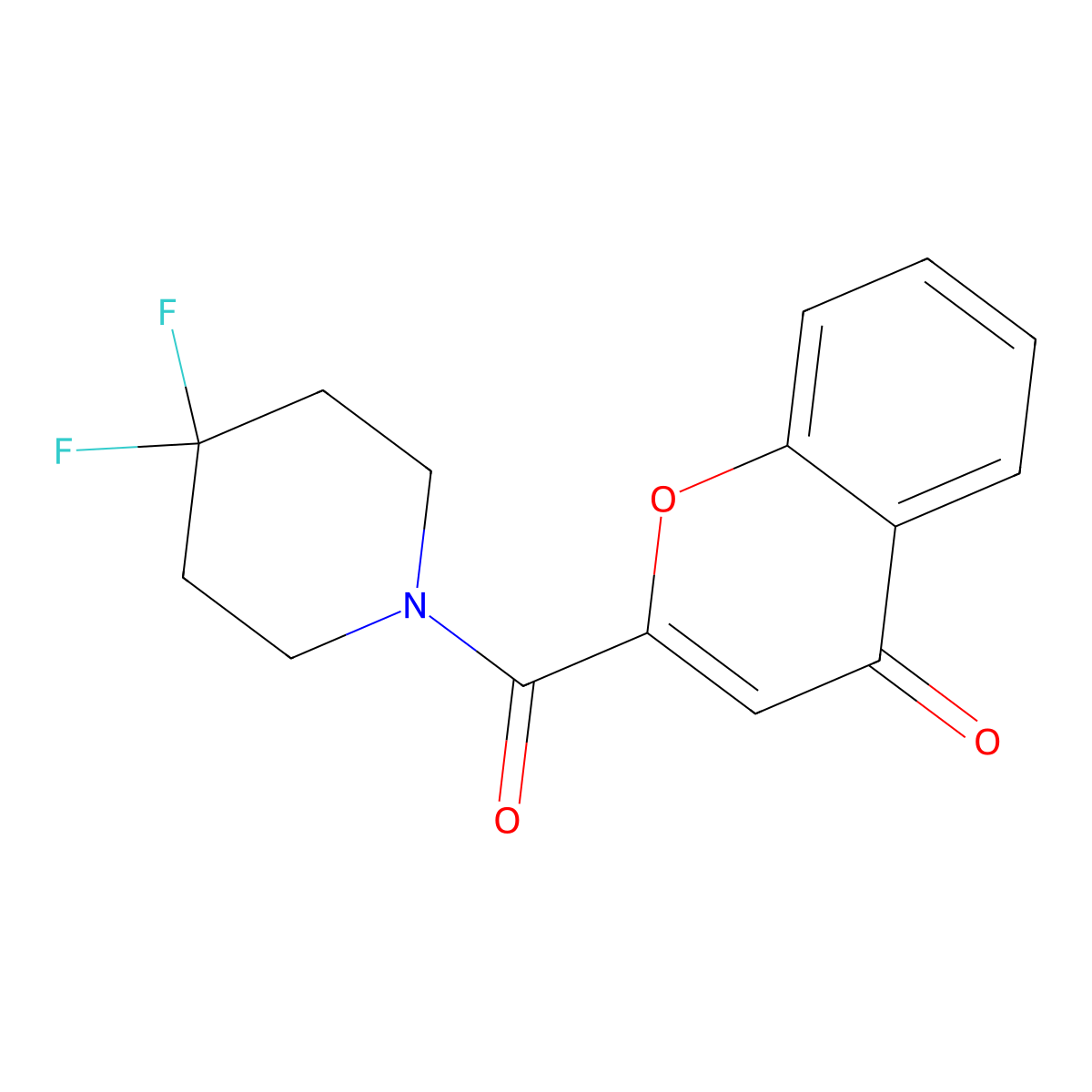 2-(4,4-difluoropiperidine-1-carbonyl)-4H-chromen-4-one molecular structure, CAS 2327445-10-1