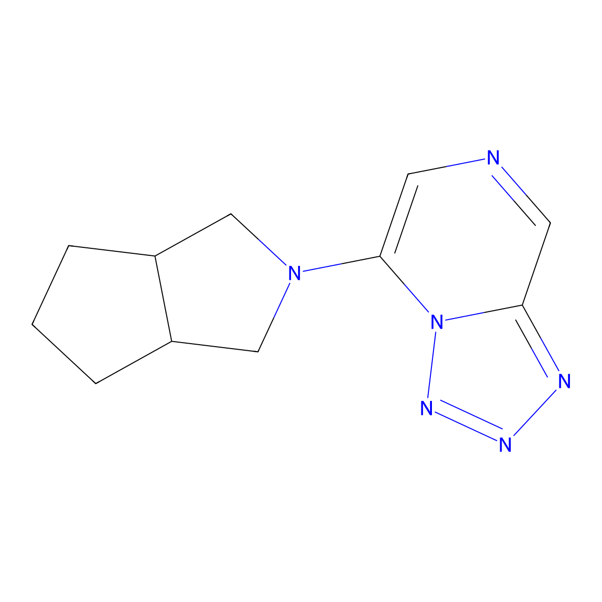 2-{[1,2,3,4]Tetrazolo[1,5-a]pyrazin-5-yl}-octahydrocyclopenta[c]pyrrole molecular structure, CAS 2327456-61-9