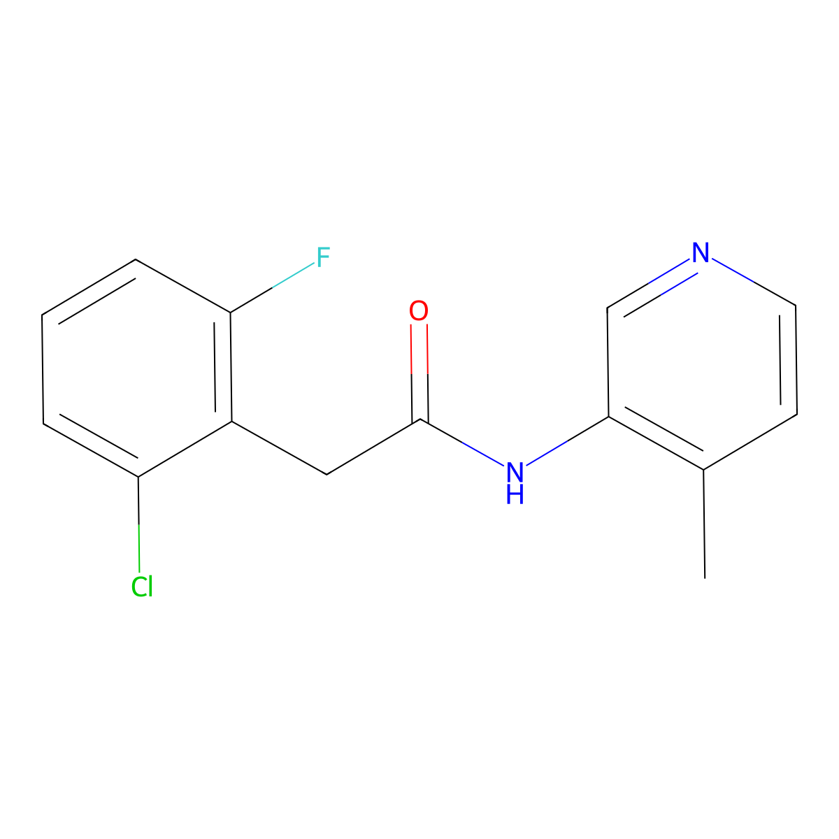2-(2-chloro-6-fluorophenyl)-N-(4-methylpyridin-3-yl)acetamide molecular structure, CAS 2327460-03-5