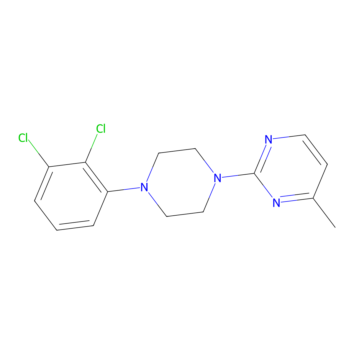 2-[4-(2,3-Dichlorophenyl)piperazin-1-yl]-4-methylpyrimidine molecular structure, CAS 2327482-23-3