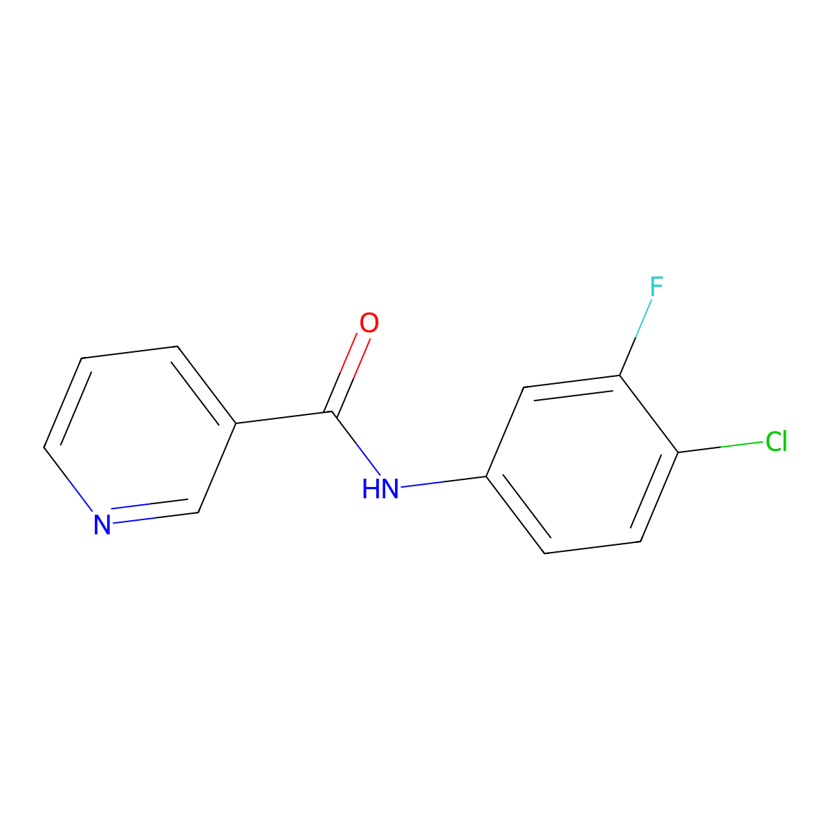 N-(4-chloro-3-fluorophenyl)pyridine-3-carboxamide molecular structure, CAS 2327484-65-9
