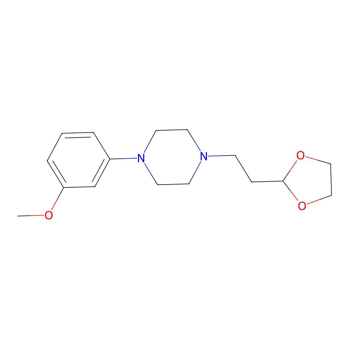 1-[2-(1,3-Dioxolan-2-yl)ethyl]-4-(3-methoxyphenyl)piperazine molecular structure, CAS 2327485-54-9