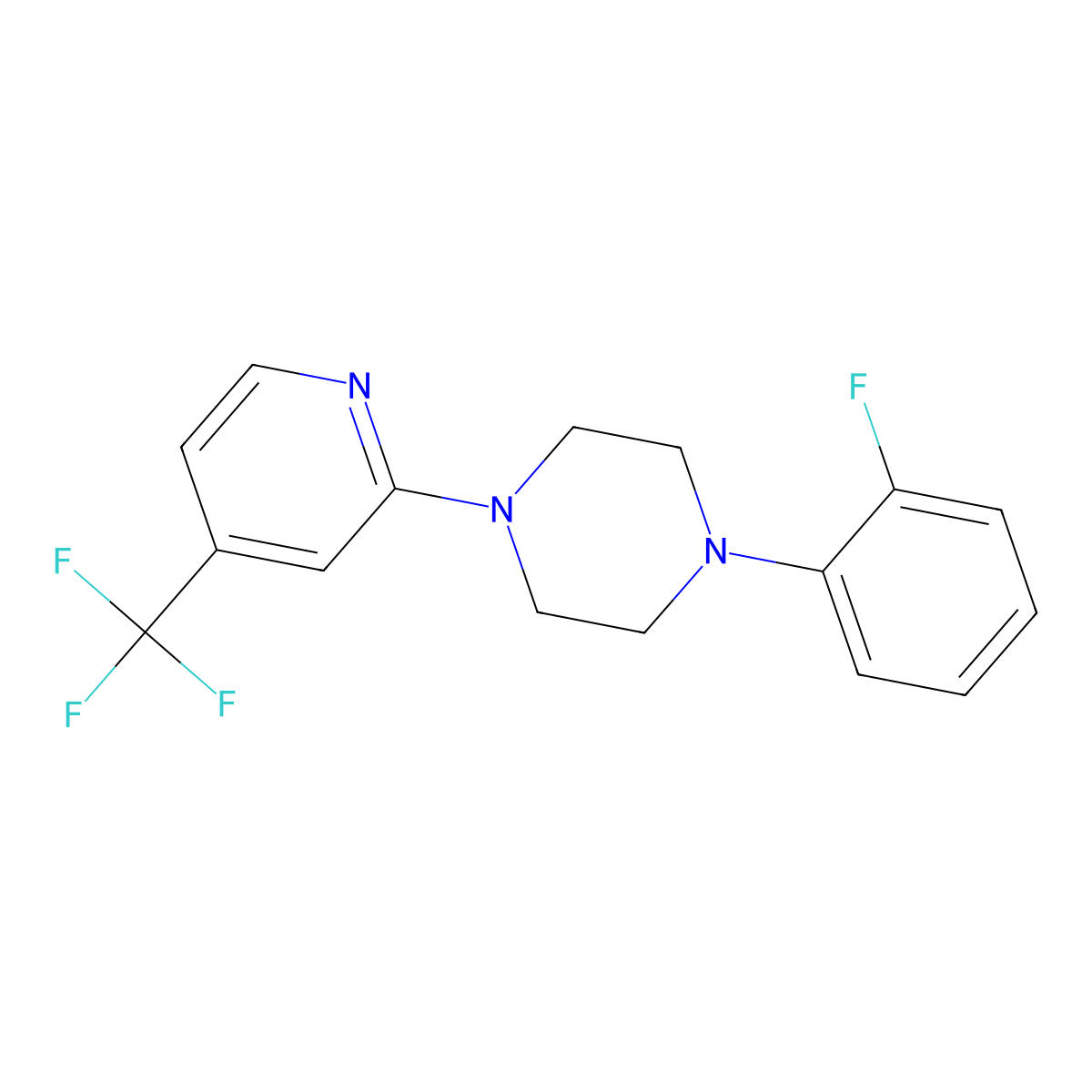 1-(2-Fluorophenyl)-4-[4-(trifluoromethyl)pyridin-2-yl]piperazine molecular structure, CAS 2327487-72-7