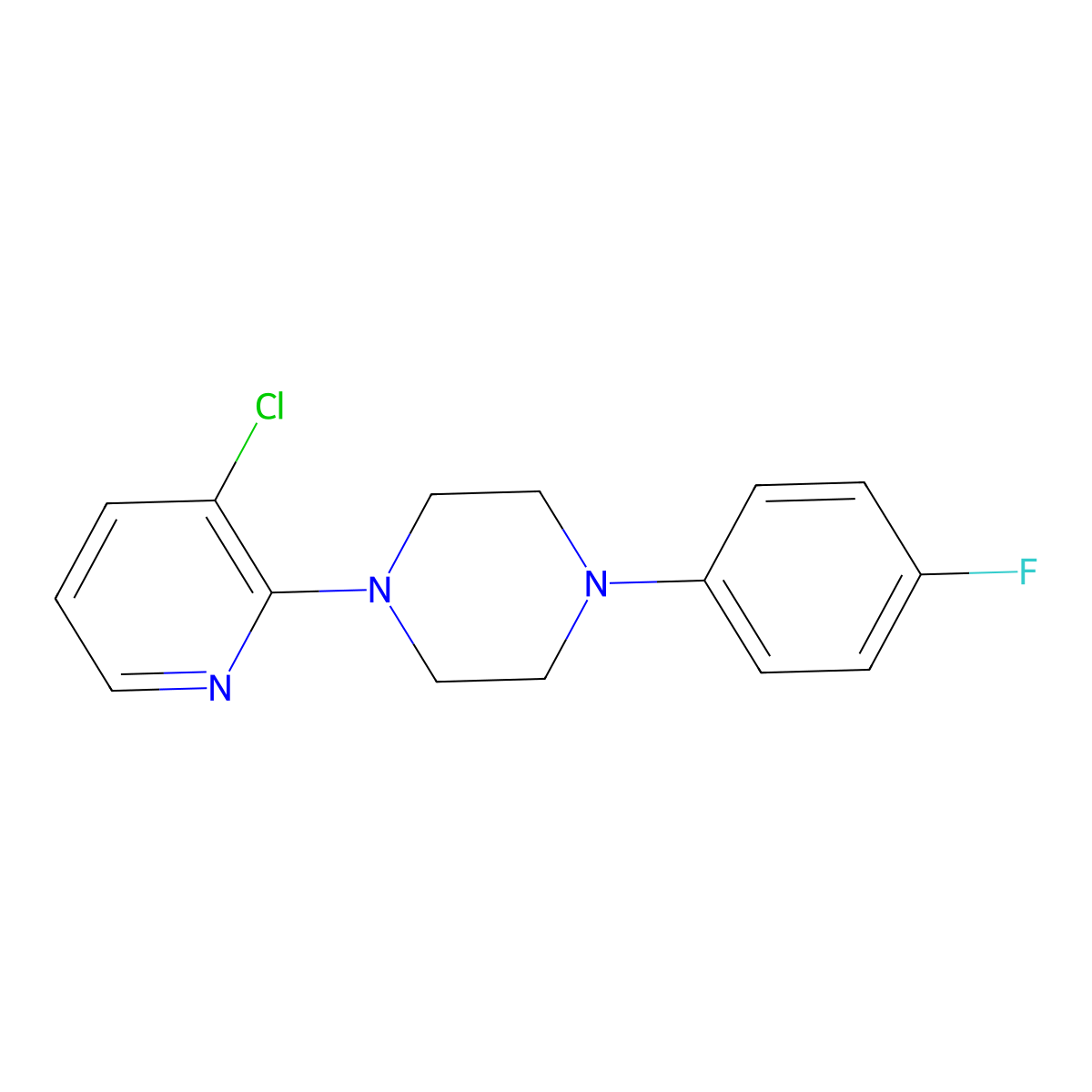 1-(3-Chloropyridin-2-yl)-4-(4-fluorophenyl)piperazine molecular structure, CAS 2327492-43-1