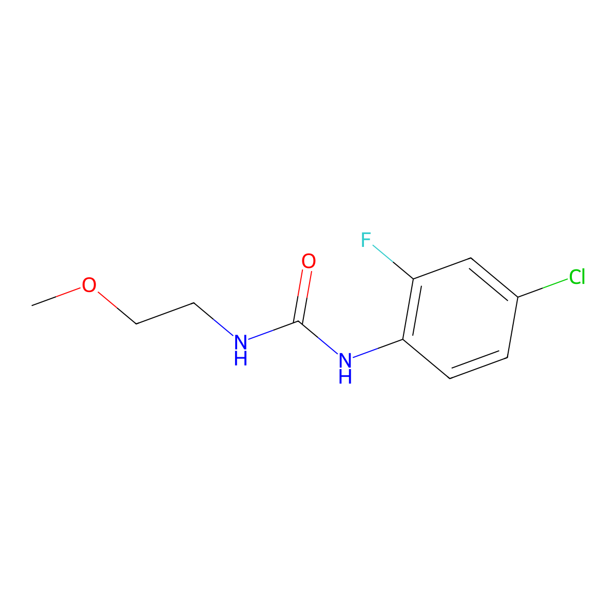 1-(4-Chloro-2-fluorophenyl)-3-(2-methoxyethyl)urea molecular structure, CAS 2327493-15-0