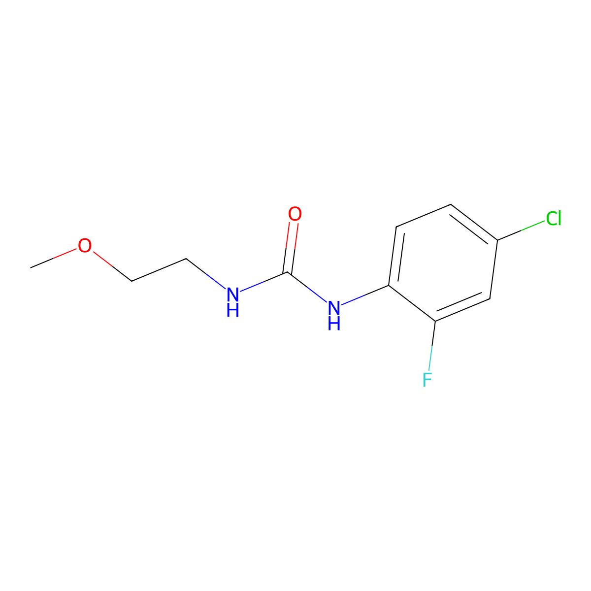 1-(4-Chloro-2-fluorophenyl)-3-(2-methoxyethyl)urea molecular structure, CAS 2327493-15-0
