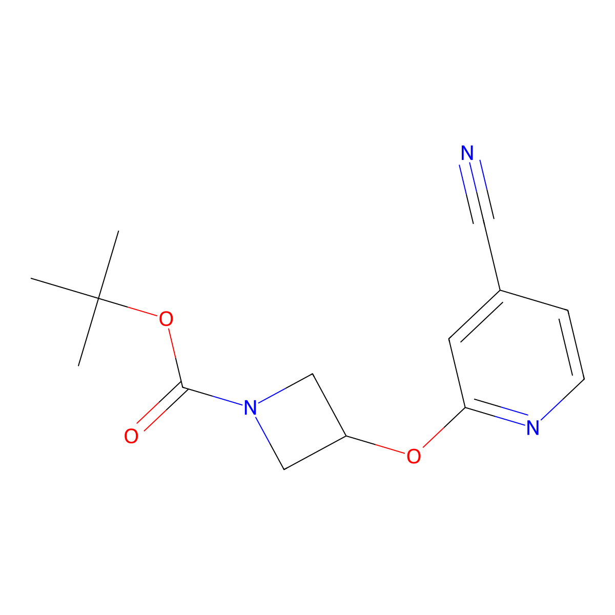 3-(4-Cyano-pyridin-2-yloxy)-azetidine-1-carboxylic acid tert-butyl ester molecular structure, CAS 2327494-00-6