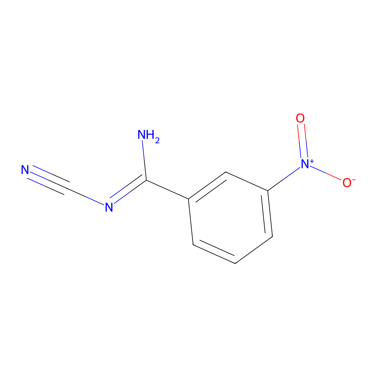 N-Cyano-3-nitrobenzamidine molecular structure, CAS 23275-42-5