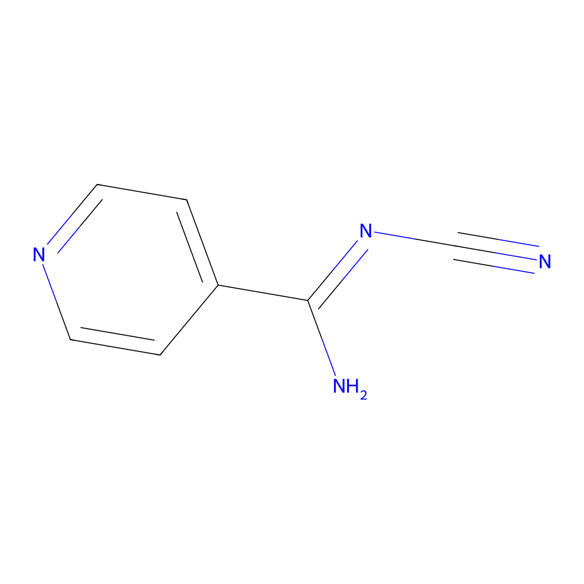 N'-Cyanopyridine-4-carboximidamide molecular structure, CAS 23275-43-6