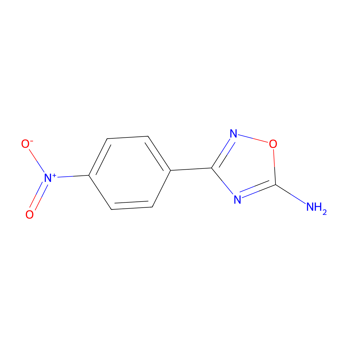 3-(4-Nitrophenyl)-1,2,4-oxadiazol-5-amine molecular structure, CAS 23275-46-9