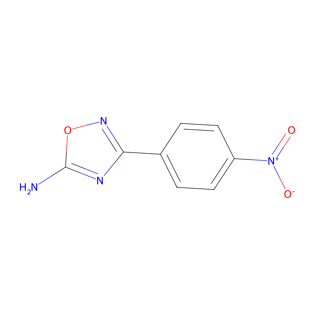 3-(4-Nitrophenyl)-1,2,4-oxadiazol-5-amine molecular structure, CAS 23275-46-9